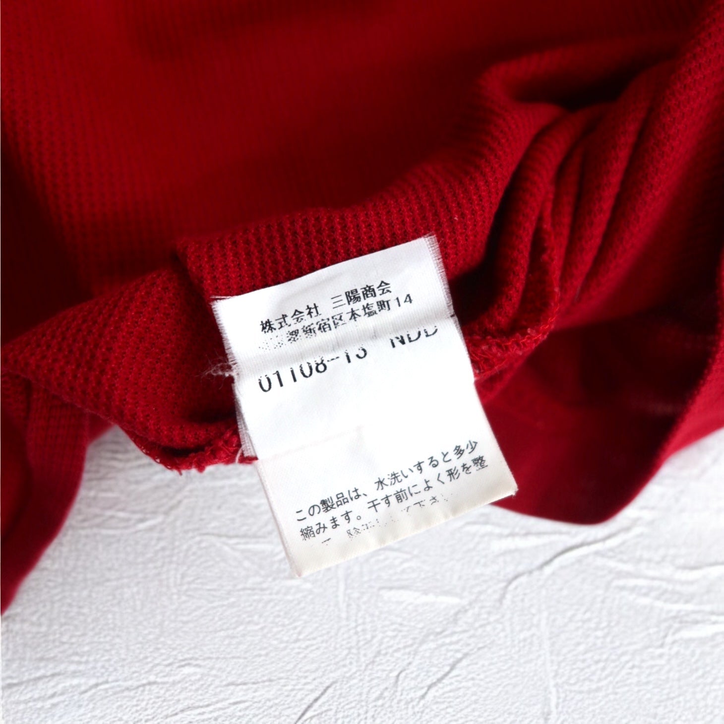 BURBERRY GOLF Polo a maniche lunghe S Rosso Cotone Taschino sul petto Logo ricamato