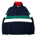 nautica Giacca a vela anni '90, taglia M, blu navy, cotone, cappuccio a scomparsa