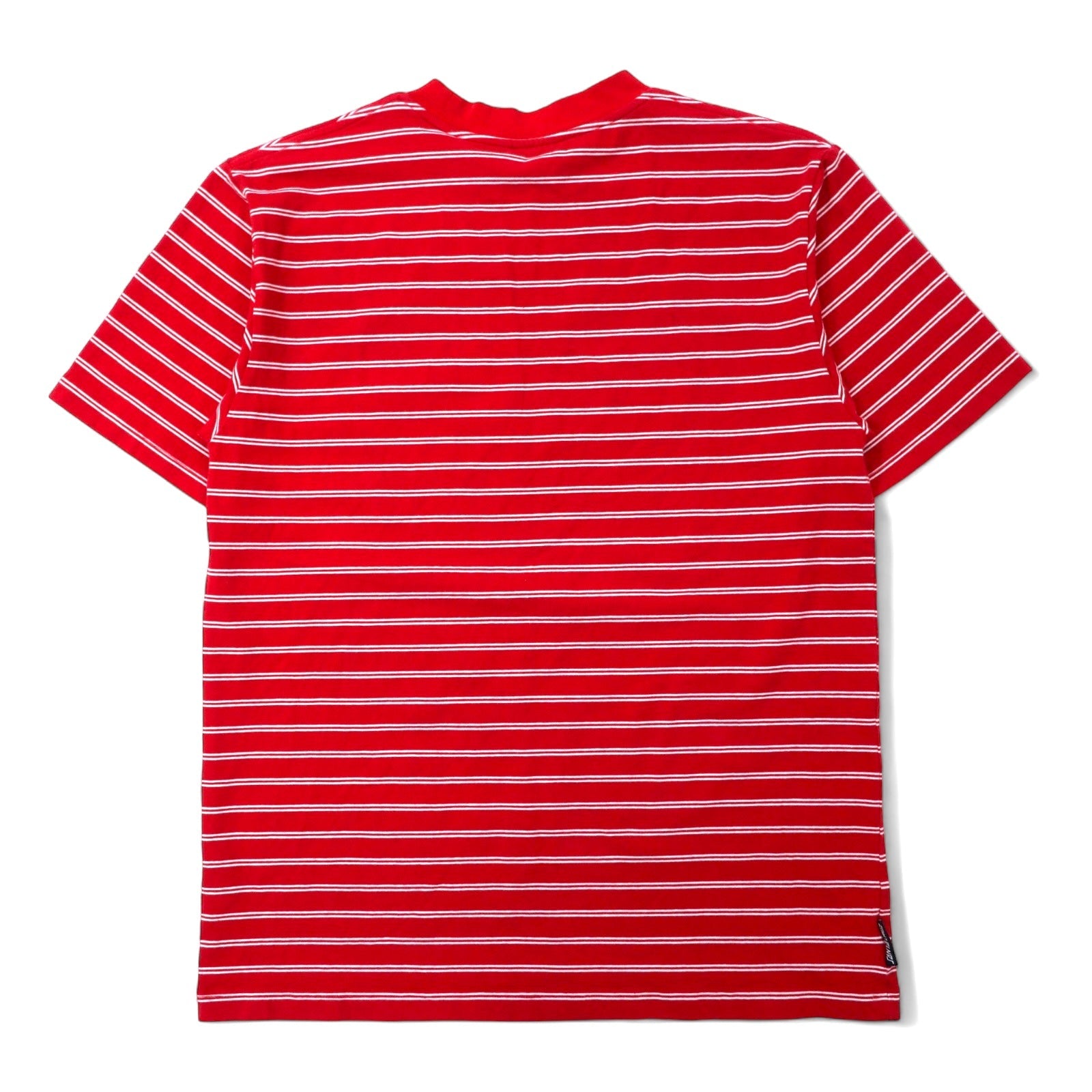 SANTA CRUZ T-shirt a righe L Rosso Cotone Elasticizzato Logo Ricamato