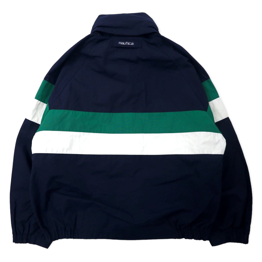 nautica Giacca a vela anni '90, taglia M, blu navy, cotone, cappuccio a scomparsa