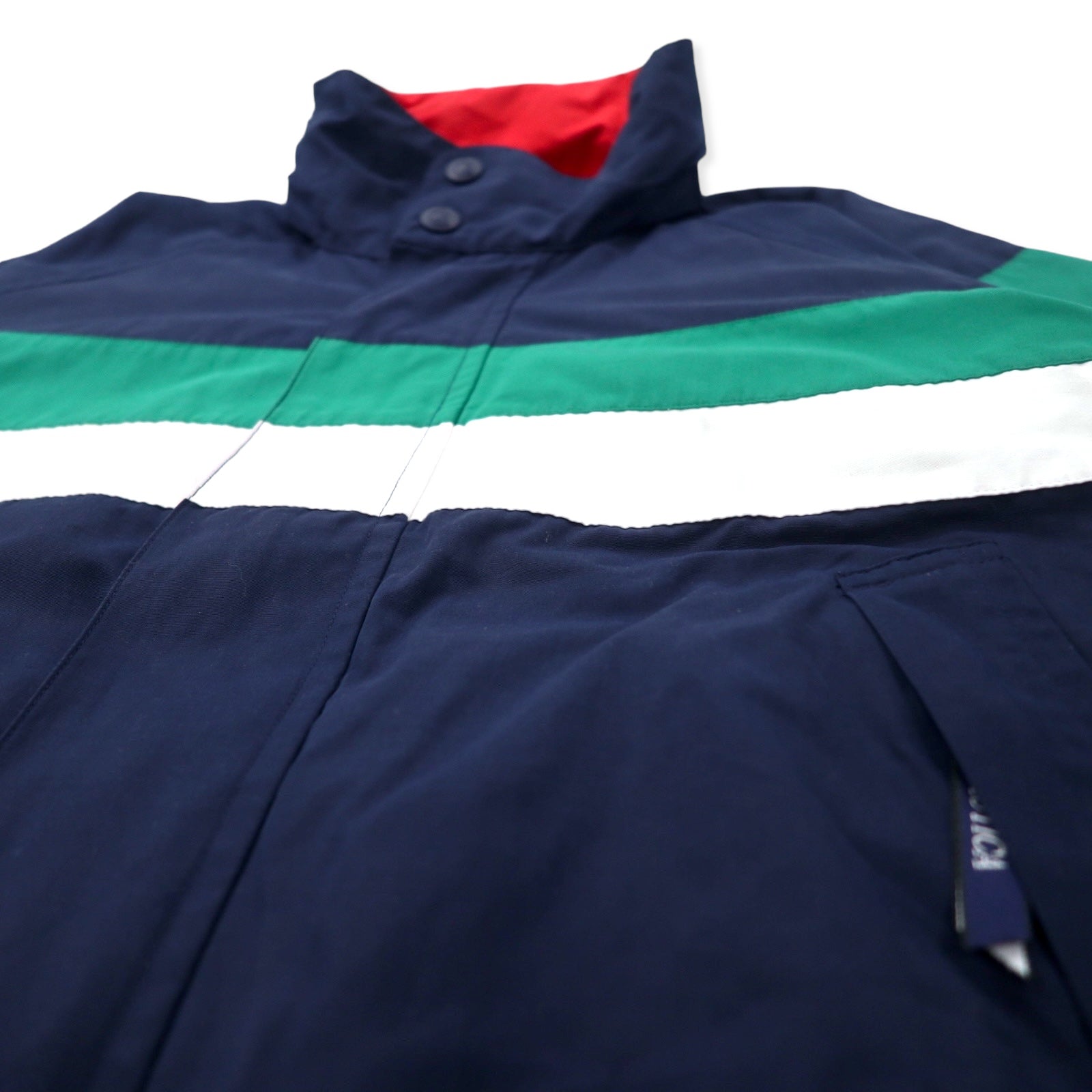 nautica Giacca a vela anni '90, taglia M, blu navy, cotone, cappuccio a scomparsa