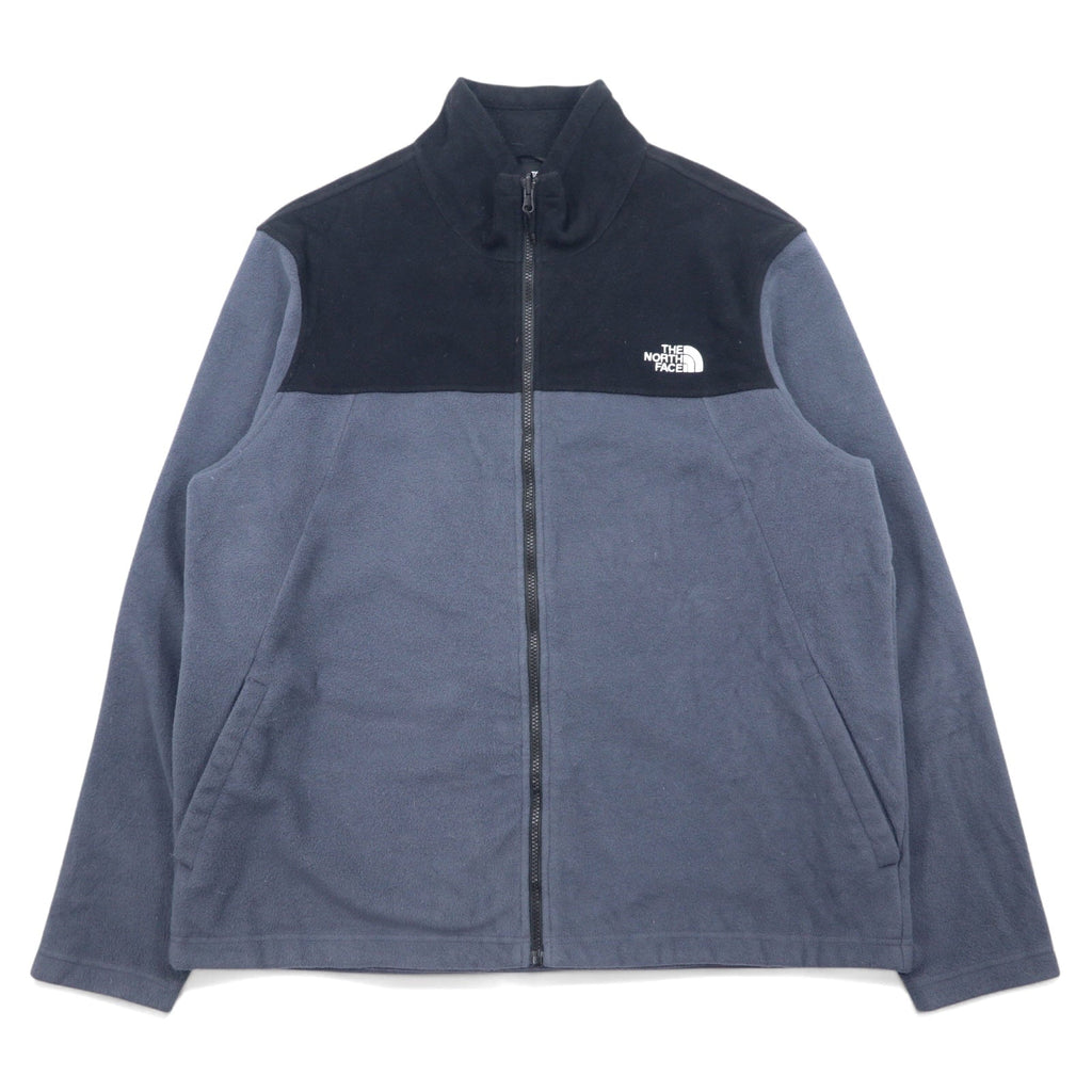 THE NORTH FACE Giacca in pile bicolore XXL Nera Grigia Poliestere con logo ricamato NF0A7UJP