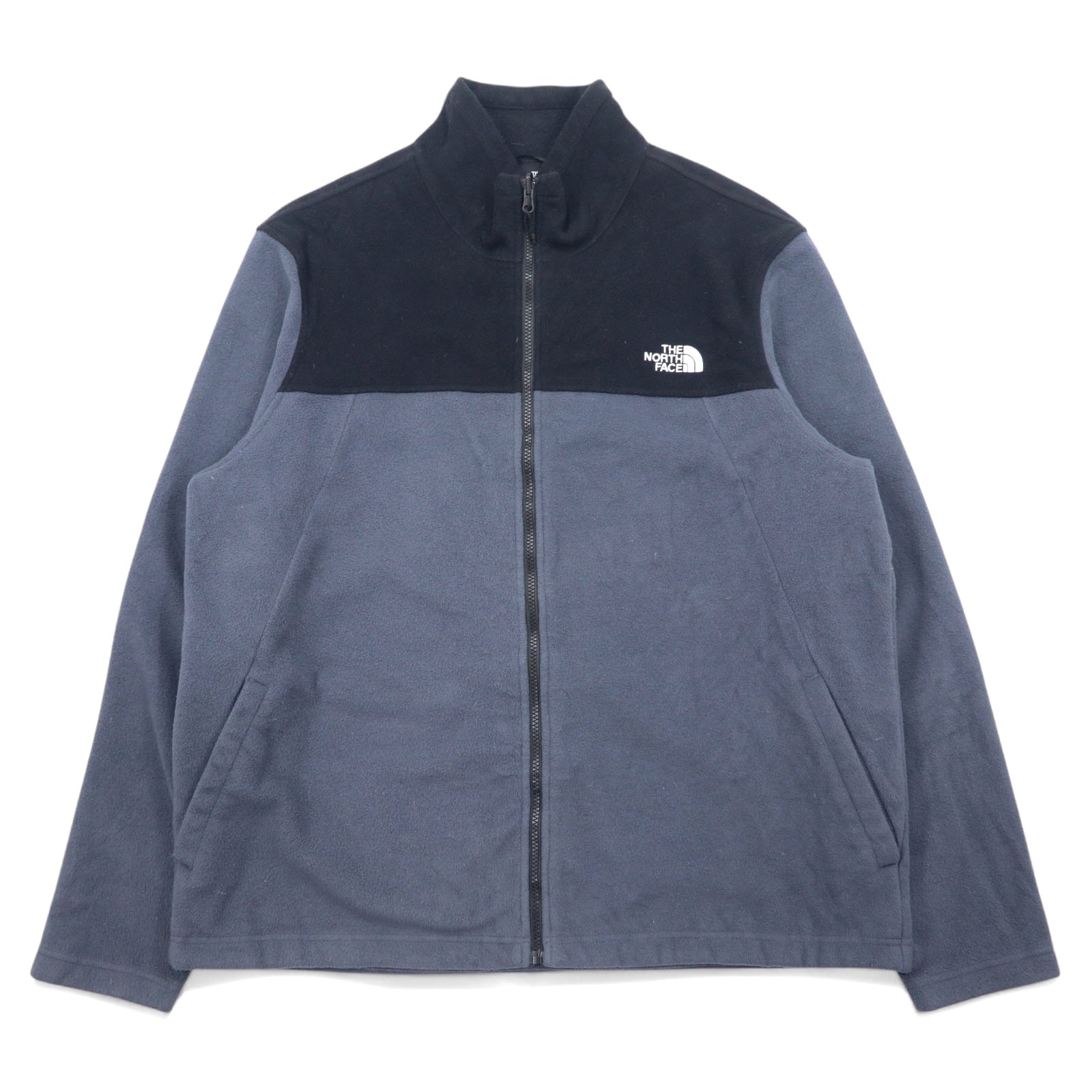 THE NORTH FACE Giacca in pile bicolore XXL Nera Grigia Poliestere con logo ricamato NF0A7UJP