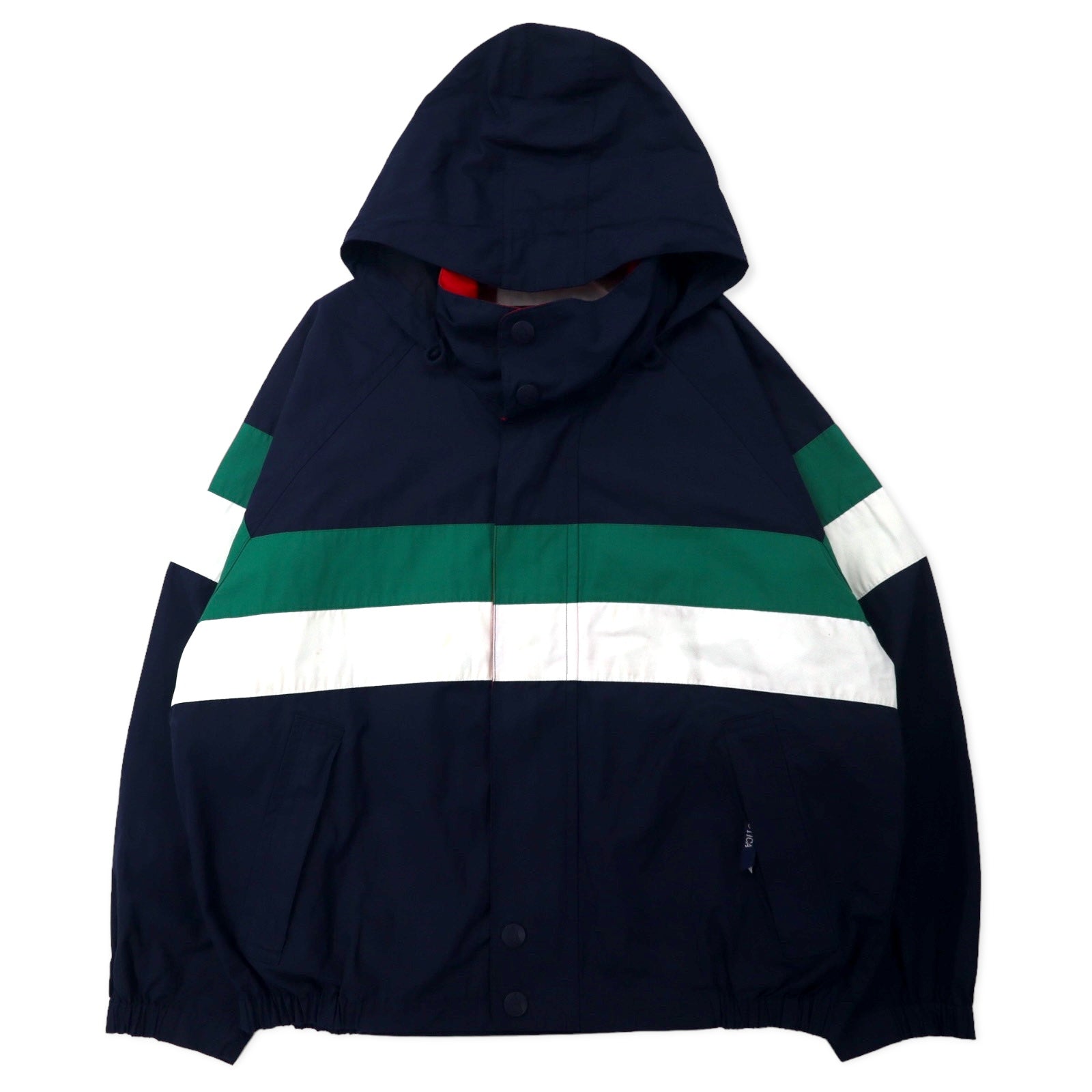 nautica Giacca a vela anni '90, taglia M, blu navy, cotone, cappuccio a scomparsa