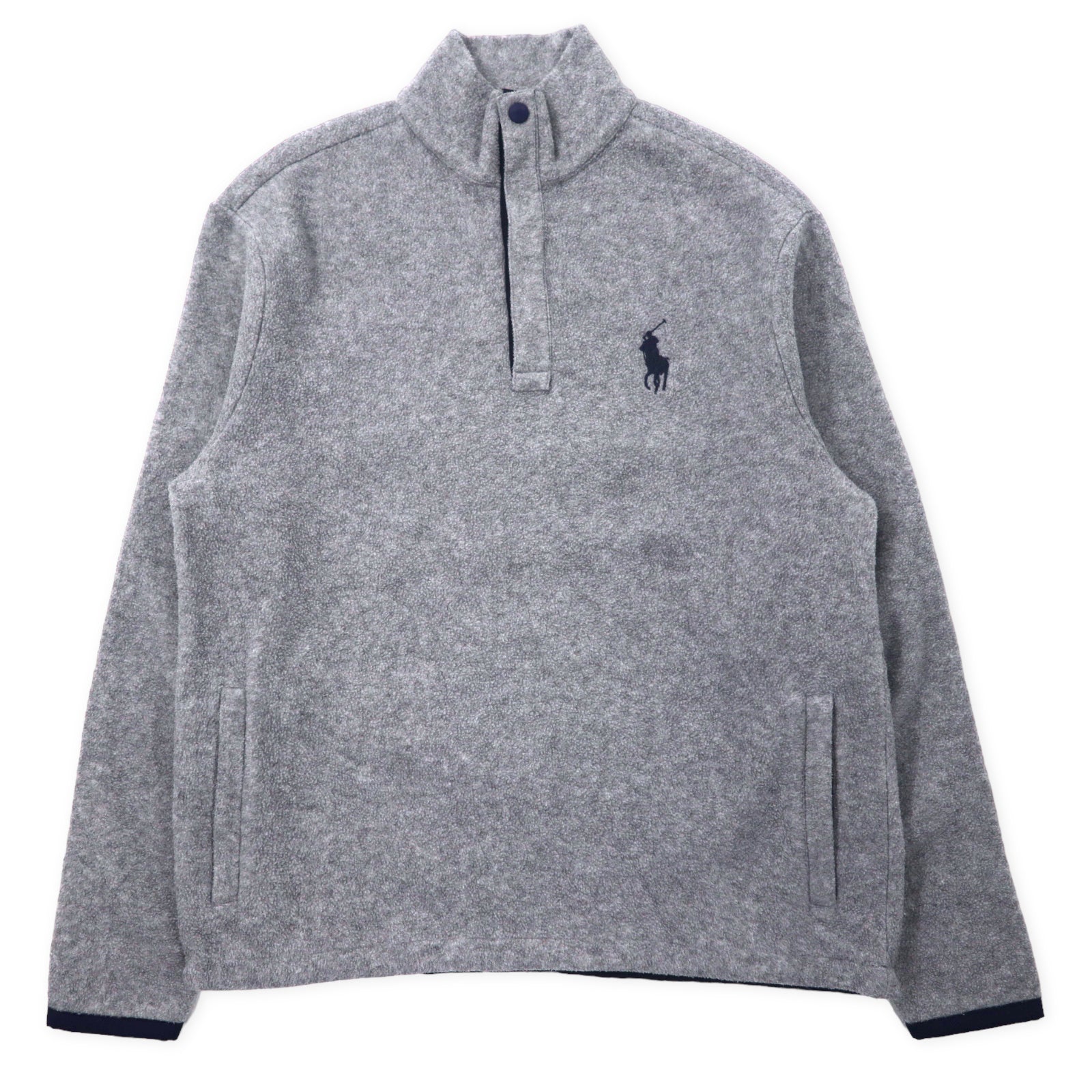 POLO GOLF RALPH LAUREN Giacca in pile con mezza zip SNAP-T M Grigio Poliestere Ricamo pony