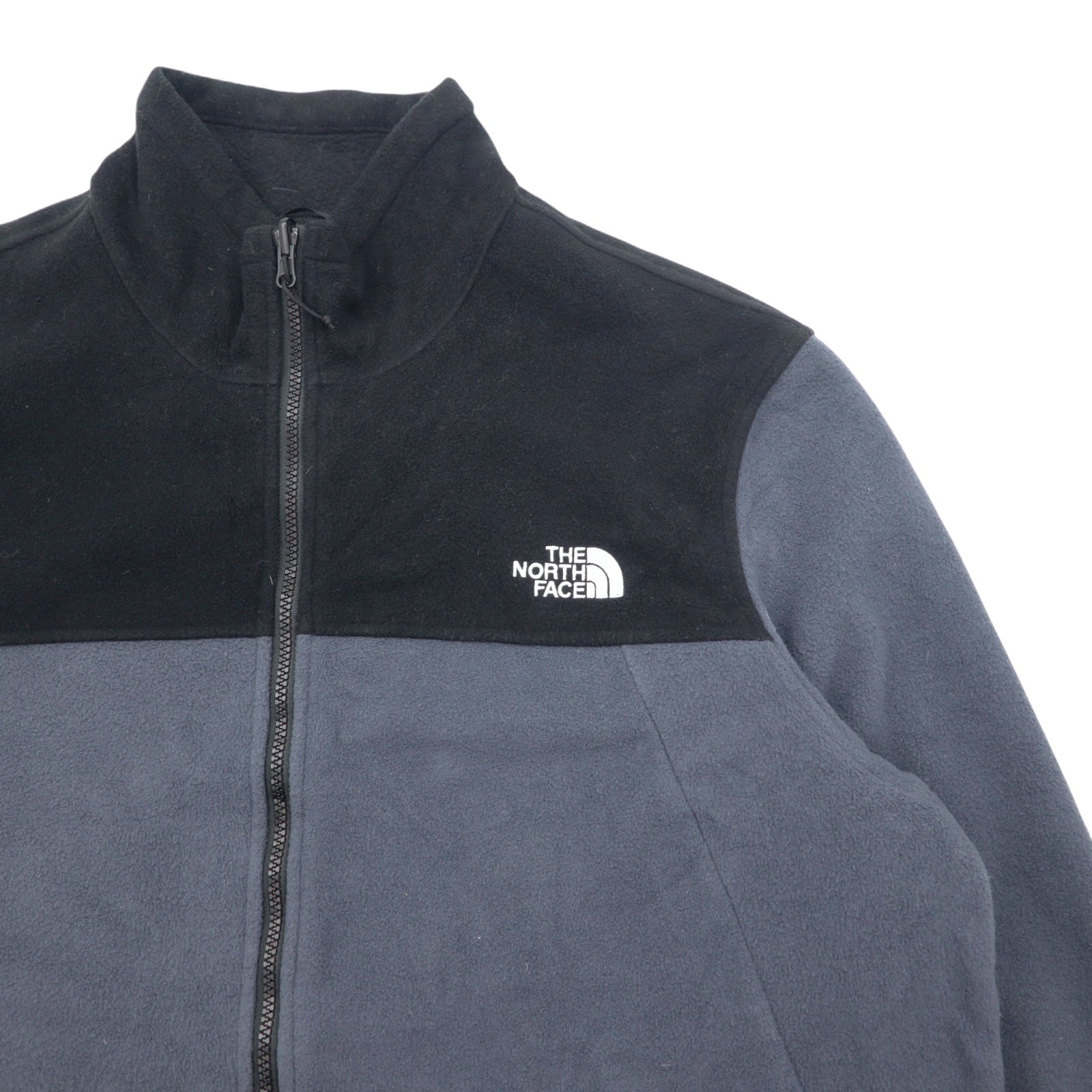 THE NORTH FACE Giacca in pile bicolore XXL Nera Grigia Poliestere con logo ricamato NF0A7UJP