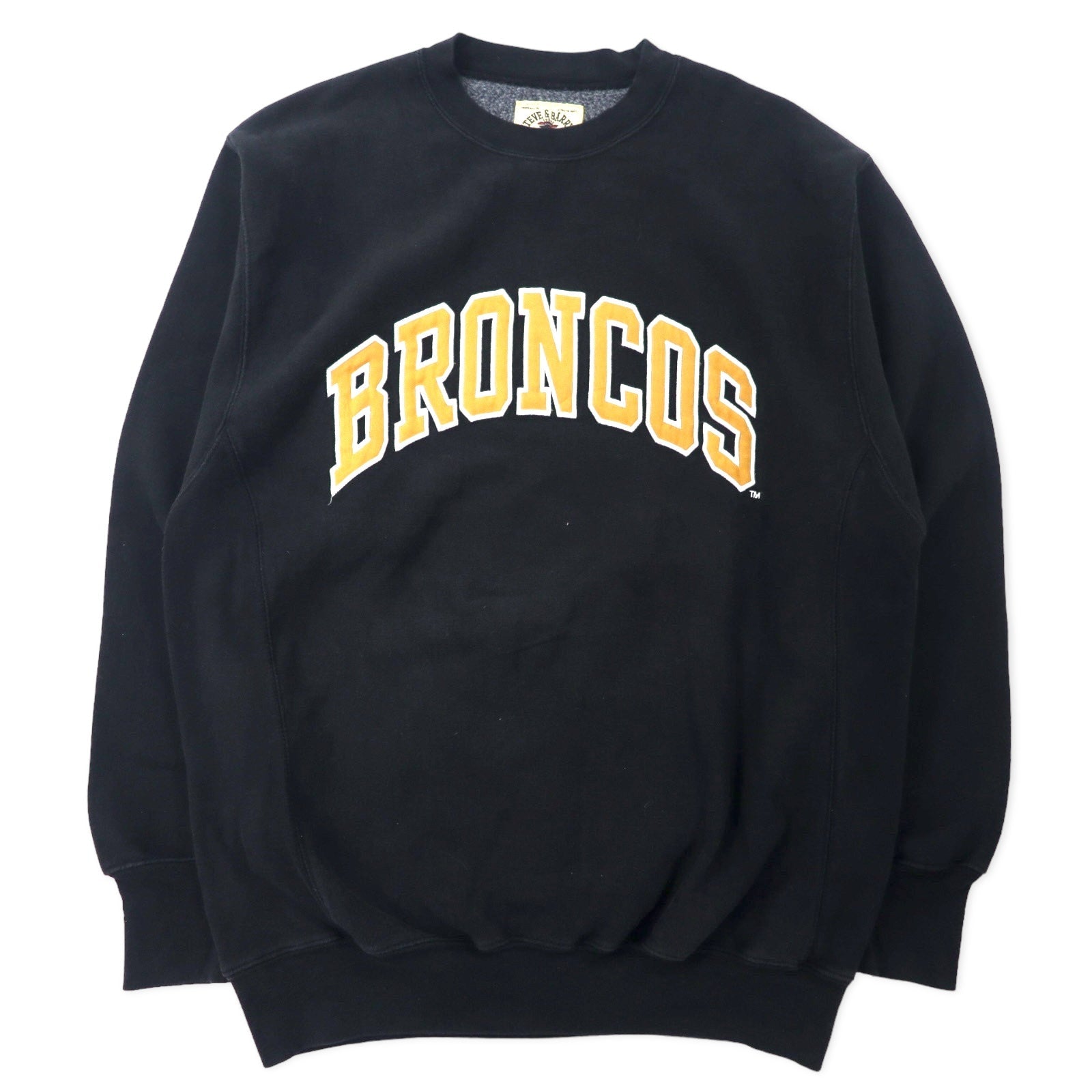 Felpa Reverse Weave STEVE & BARRY'S Taglia L Nera Cotone Pakistan Felpata NFL BRONCOS Taglia Grande