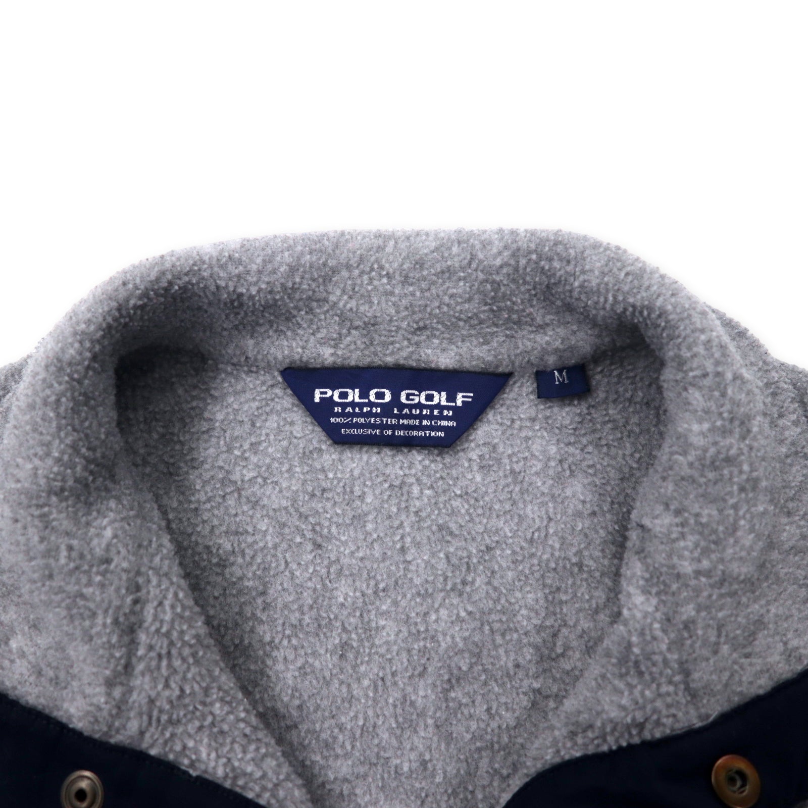 POLO GOLF RALPH LAUREN Giacca in pile con mezza zip SNAP-T M Grigio Poliestere Ricamo pony