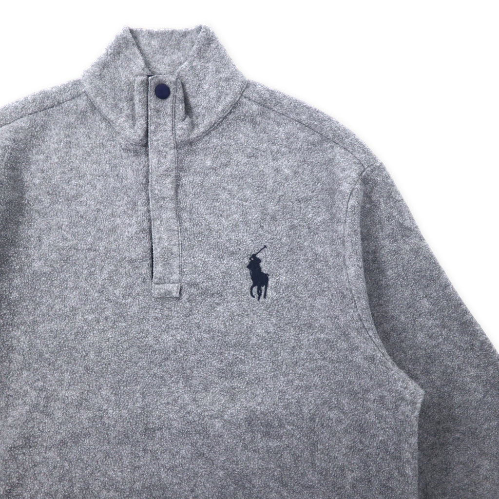 POLO GOLF RALPH LAUREN Giacca in pile con mezza zip SNAP-T M Grigio Poliestere Ricamo pony