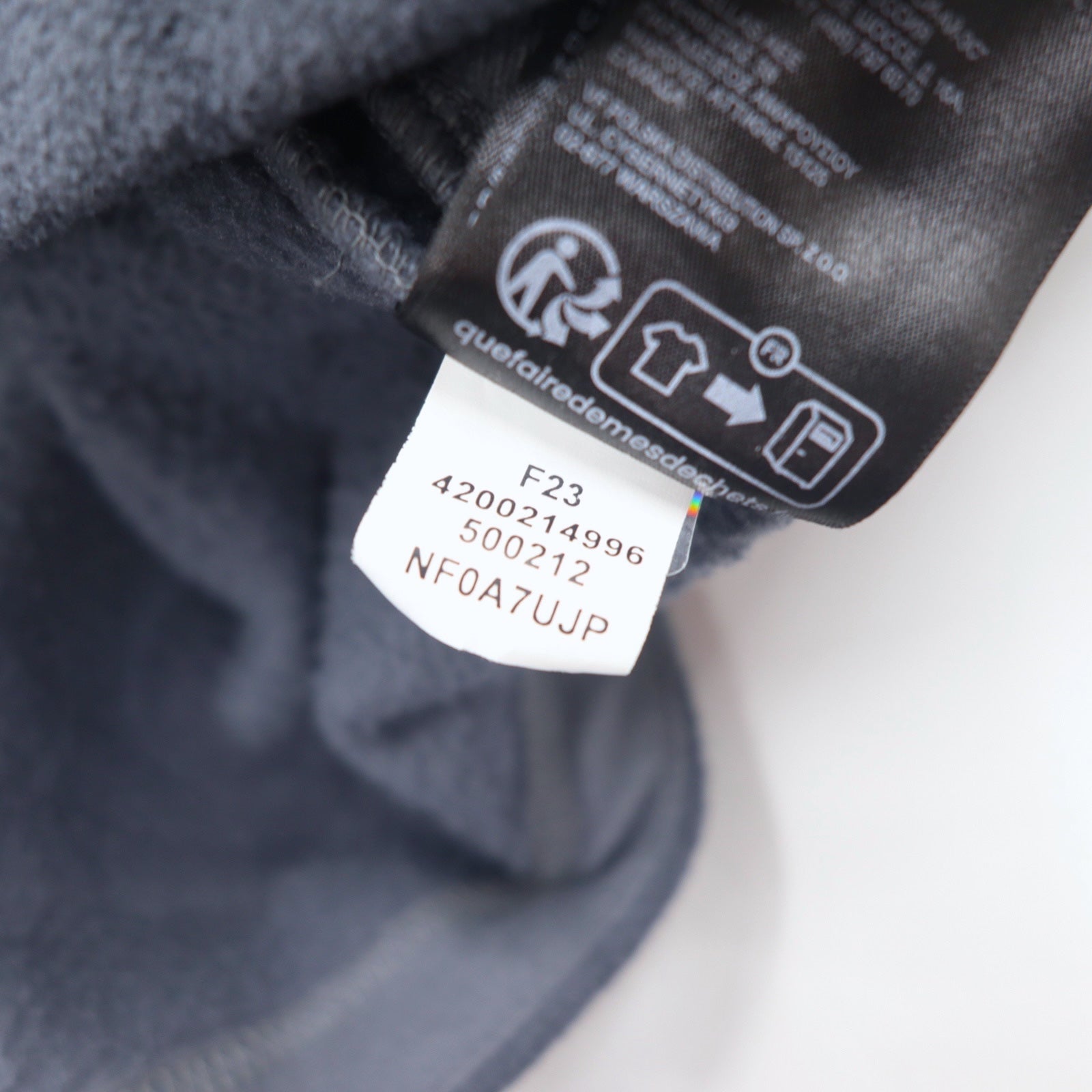 THE NORTH FACE Giacca in pile bicolore XXL Nera Grigia Poliestere con logo ricamato NF0A7UJP