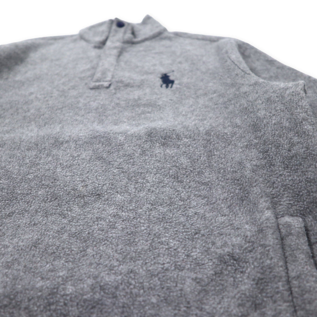 POLO GOLF RALPH LAUREN Giacca in pile con mezza zip SNAP-T M Grigio Poliestere Ricamo pony