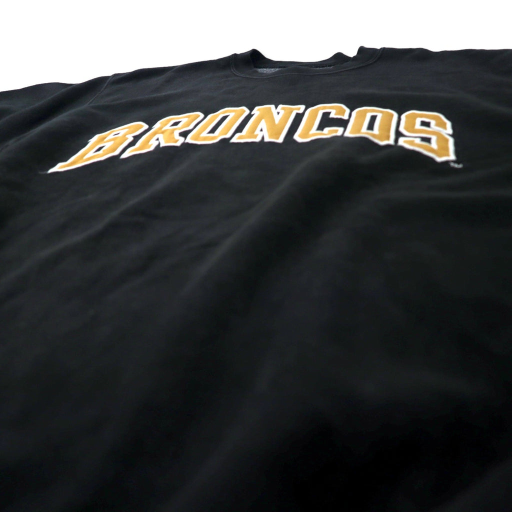 Felpa Reverse Weave STEVE & BARRY'S Taglia L Nera Cotone Pakistan Felpata NFL BRONCOS Taglia Grande