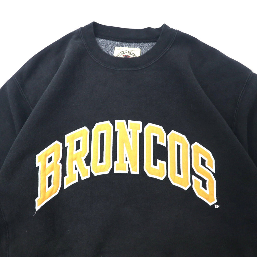 Felpa Reverse Weave STEVE & BARRY'S Taglia L Nera Cotone Pakistan Felpata NFL BRONCOS Taglia Grande