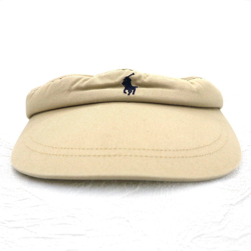 Polo by Ralph Lauren 90年代 サンバイザー キャップ FREE ベージュ スモールポニー刺繍