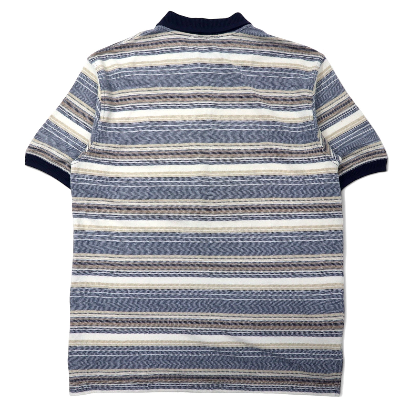 Lee SPORT anni '90, polo a righe, taglia L, blu multicolore, cotone