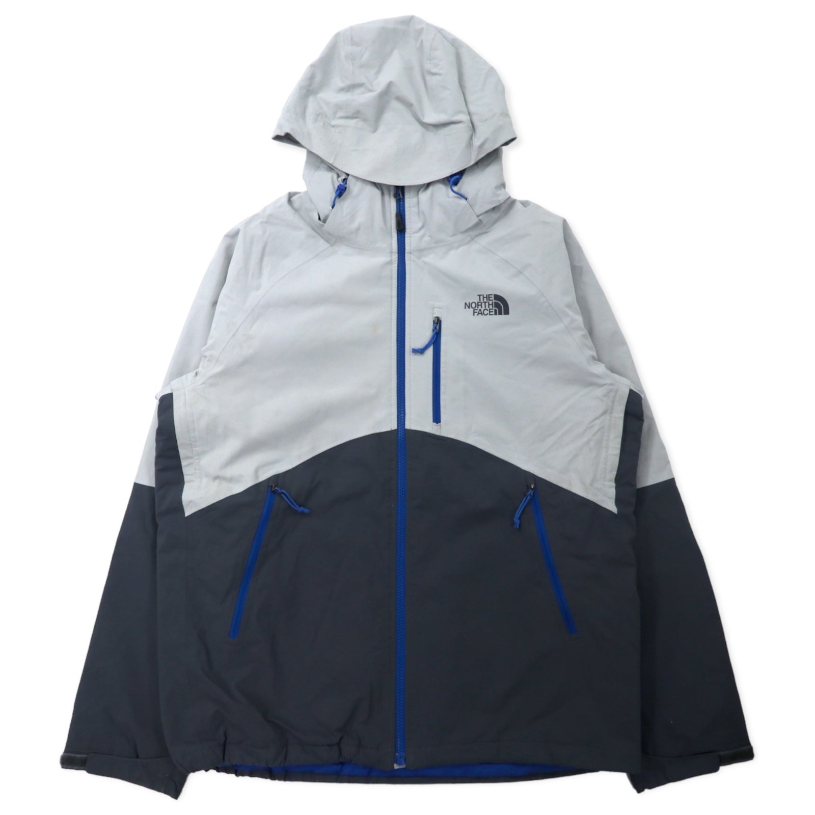 THE NORTH FACE Giacca a vento M grigio poliestere impermeabile traspirante Hyvent stampa logo cappuccio rimovibile