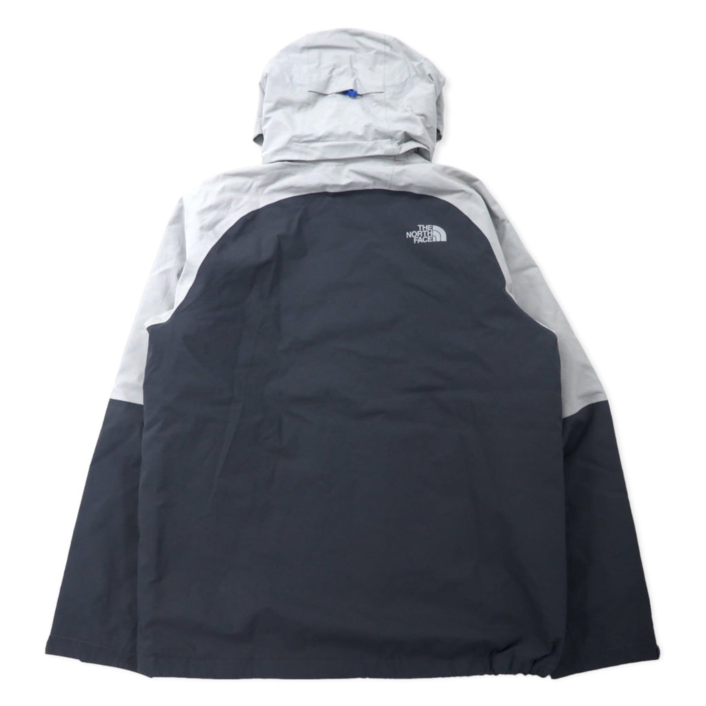 THE NORTH FACE Giacca a vento M grigio poliestere impermeabile traspirante Hyvent stampa logo cappuccio rimovibile