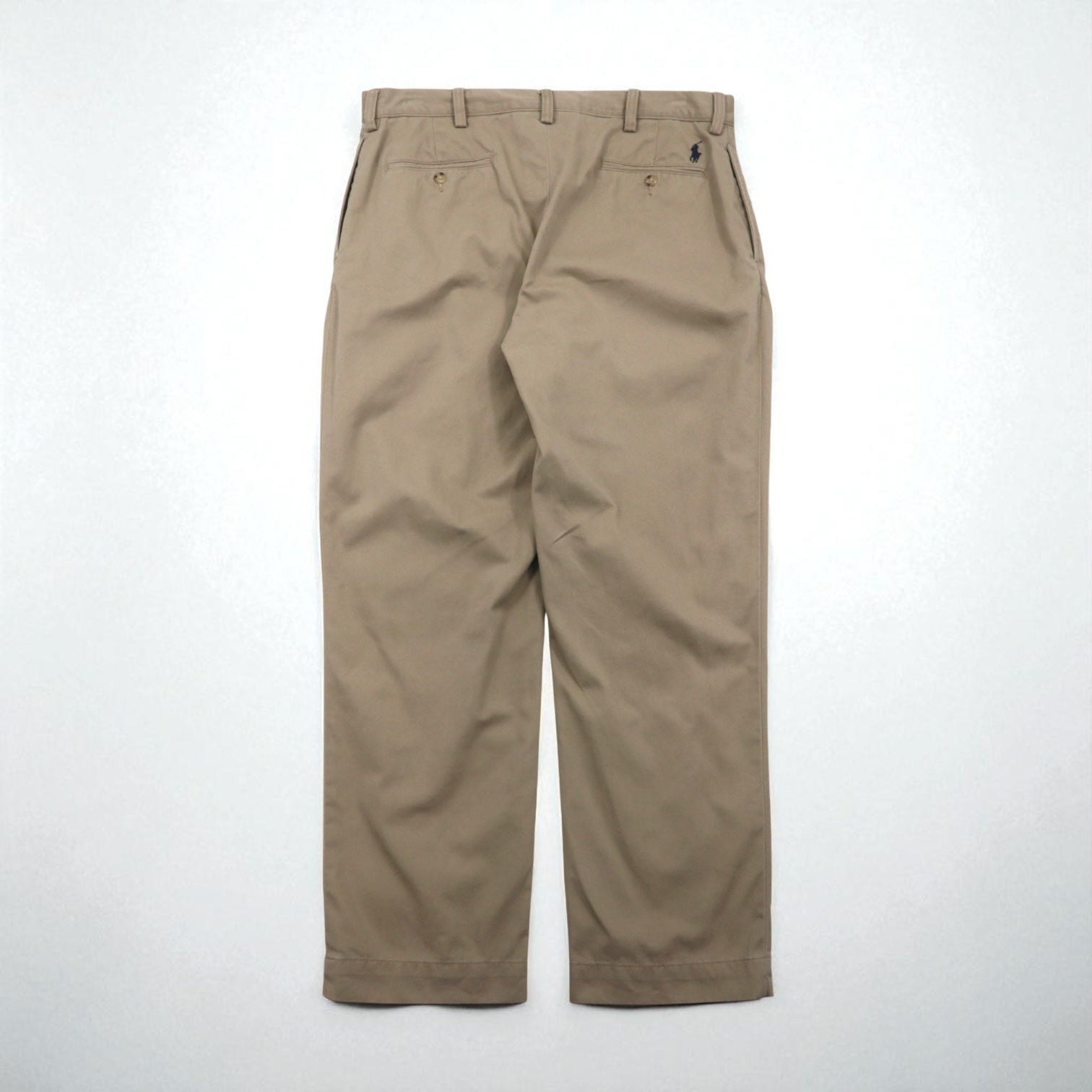 Polo Ralph Lauren 90年代 2タック ワイド チノパンツ ポロチノ L ベージュ プリーツ