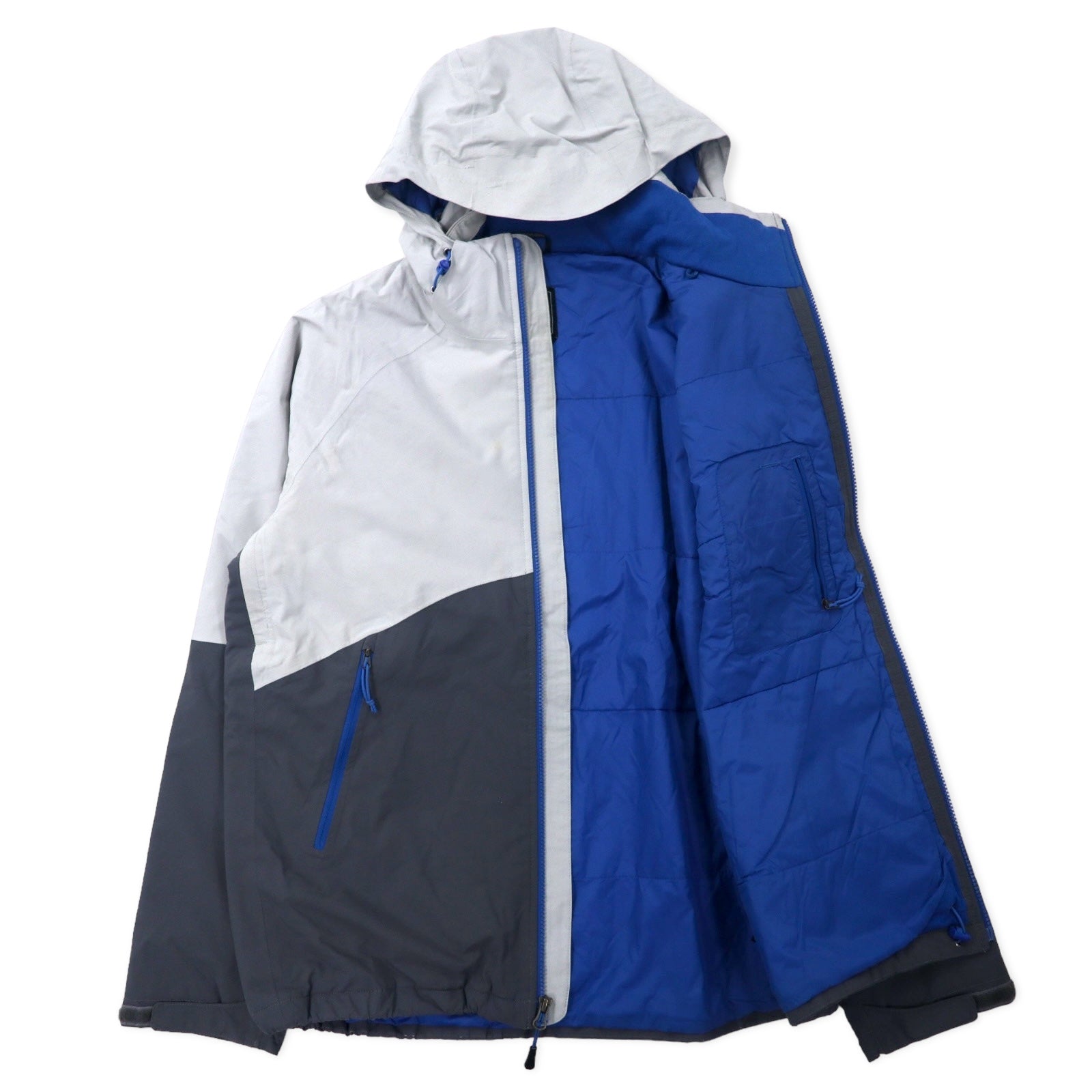 THE NORTH FACE Giacca a vento M grigio poliestere impermeabile traspirante Hyvent stampa logo cappuccio rimovibile