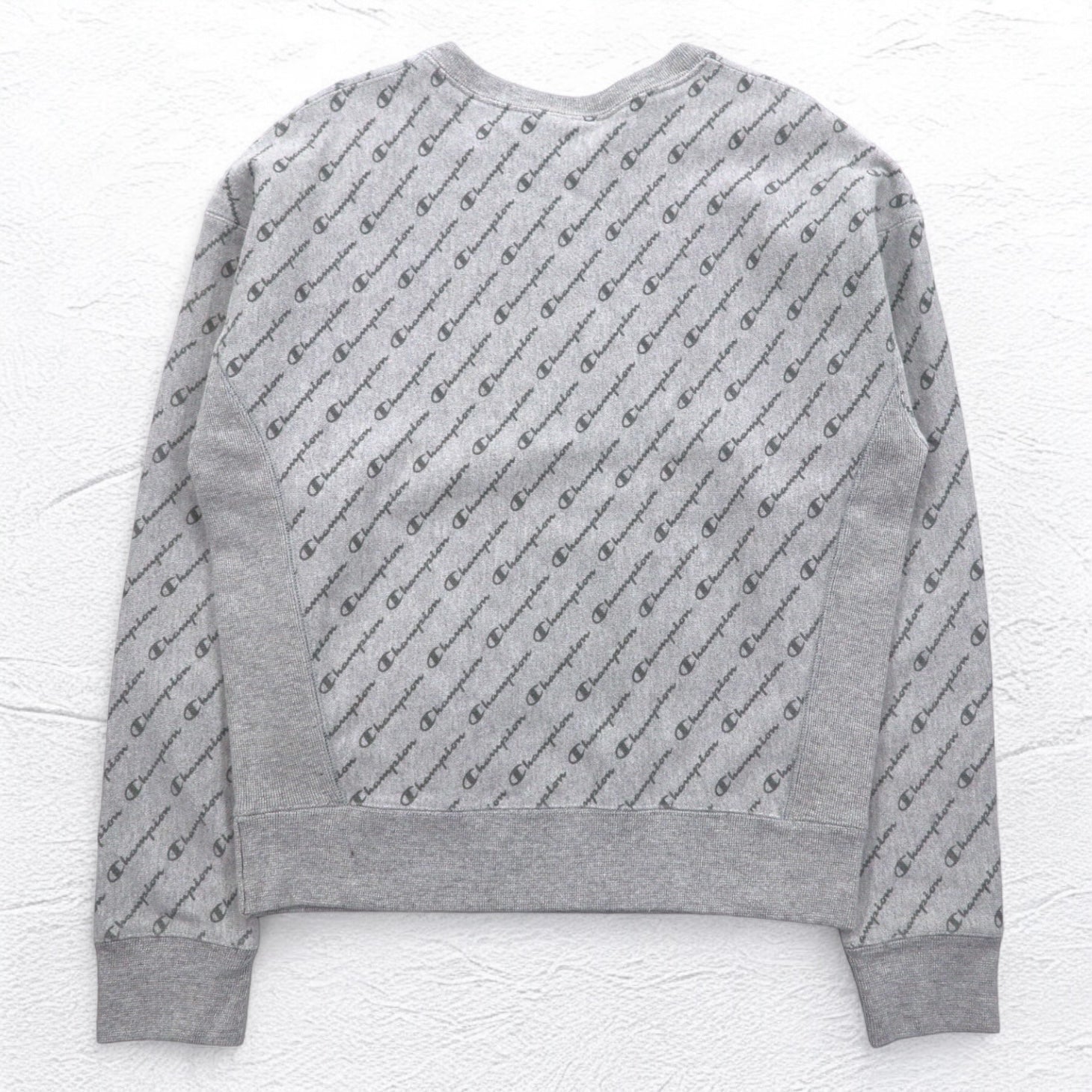 Champion Reverse Weave FELPA TUTTA STAMPA XL Grigio Etichetta blu Riassortimento Made in Honduras
