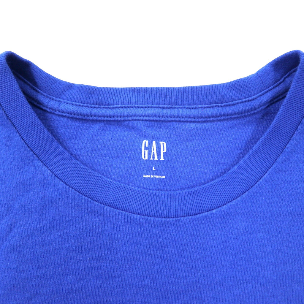 GAP T-shirt con stampa logo, taglia L, colore blu, cotone, GRADIENT LOGO CRISP ROYAL BL TEE 579588-03