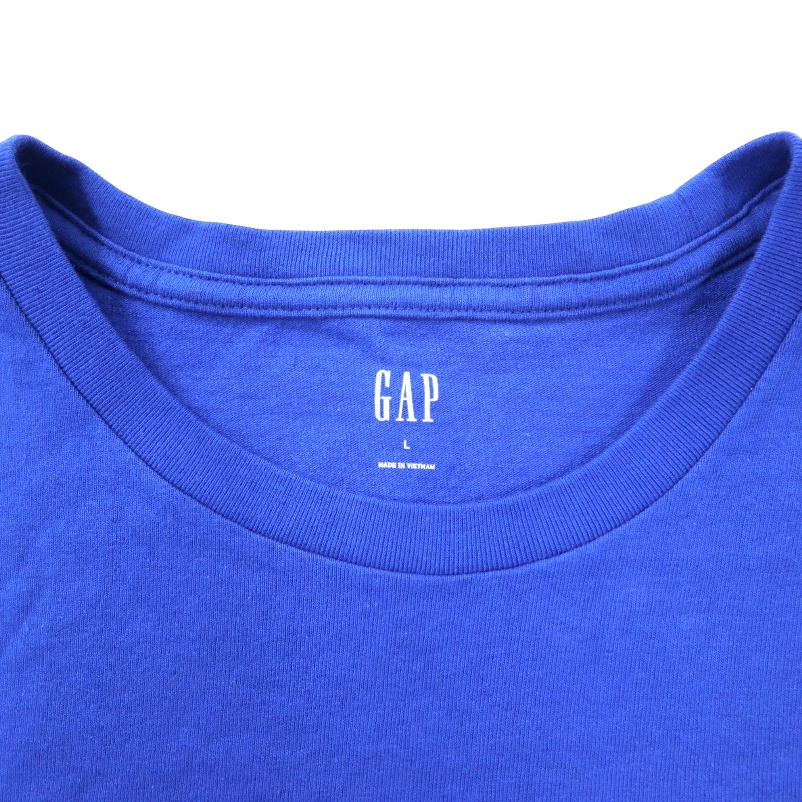 GAP T-shirt con stampa logo, taglia L, colore blu, cotone, GRADIENT LOGO CRISP ROYAL BL TEE 579588-03