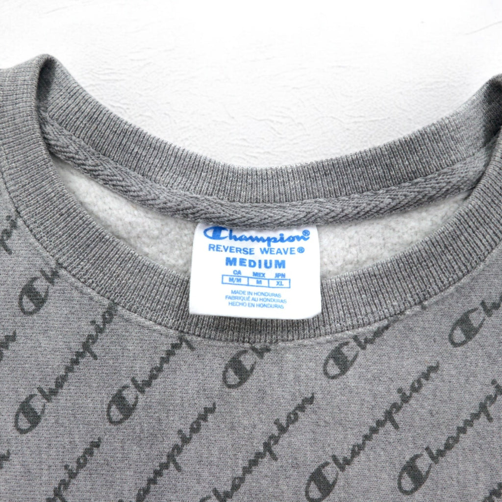 Champion Reverse Weave FELPA TUTTA STAMPA XL Grigio Etichetta blu Riassortimento Made in Honduras