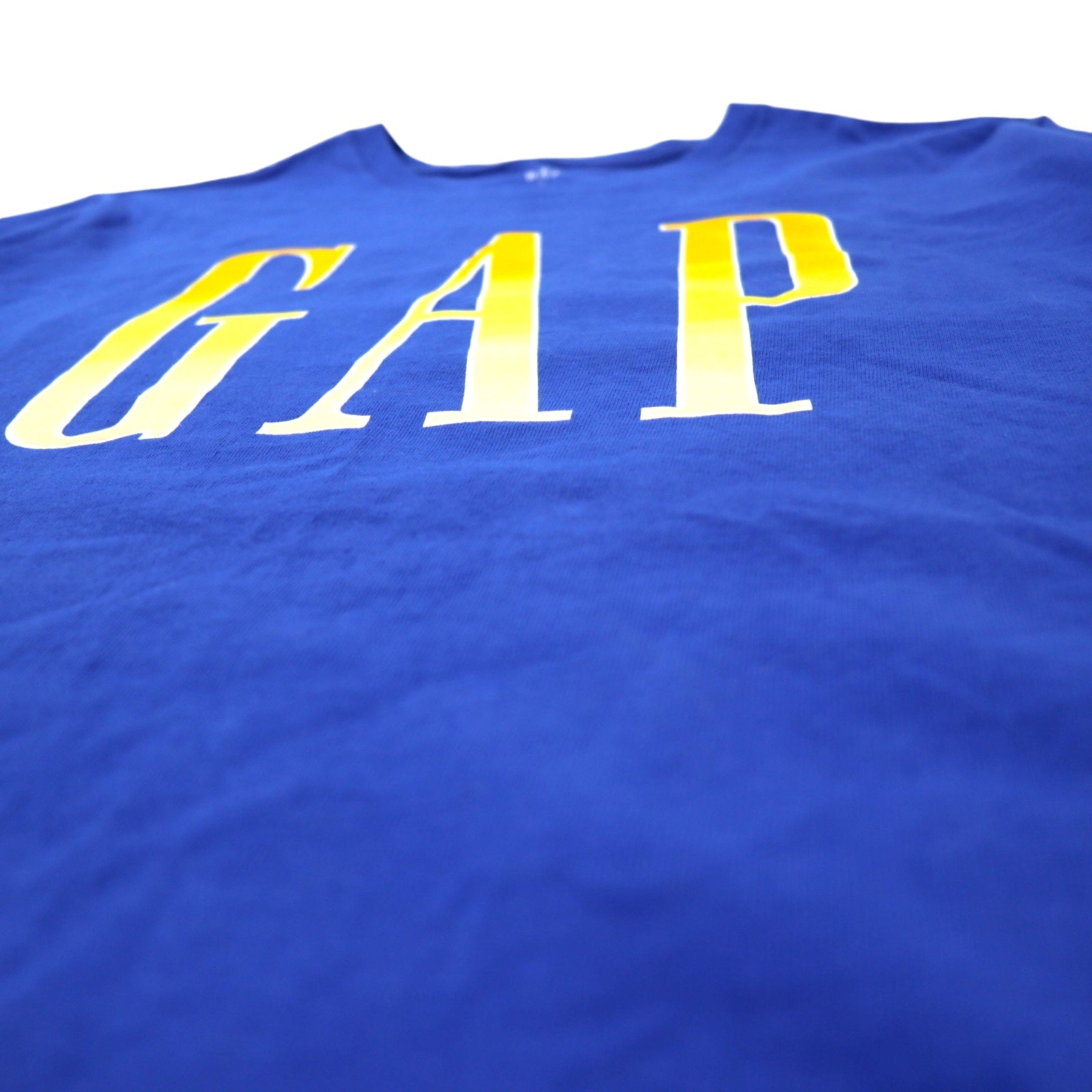 GAP T-shirt con stampa logo, taglia L, colore blu, cotone, GRADIENT LOGO CRISP ROYAL BL TEE 579588-03