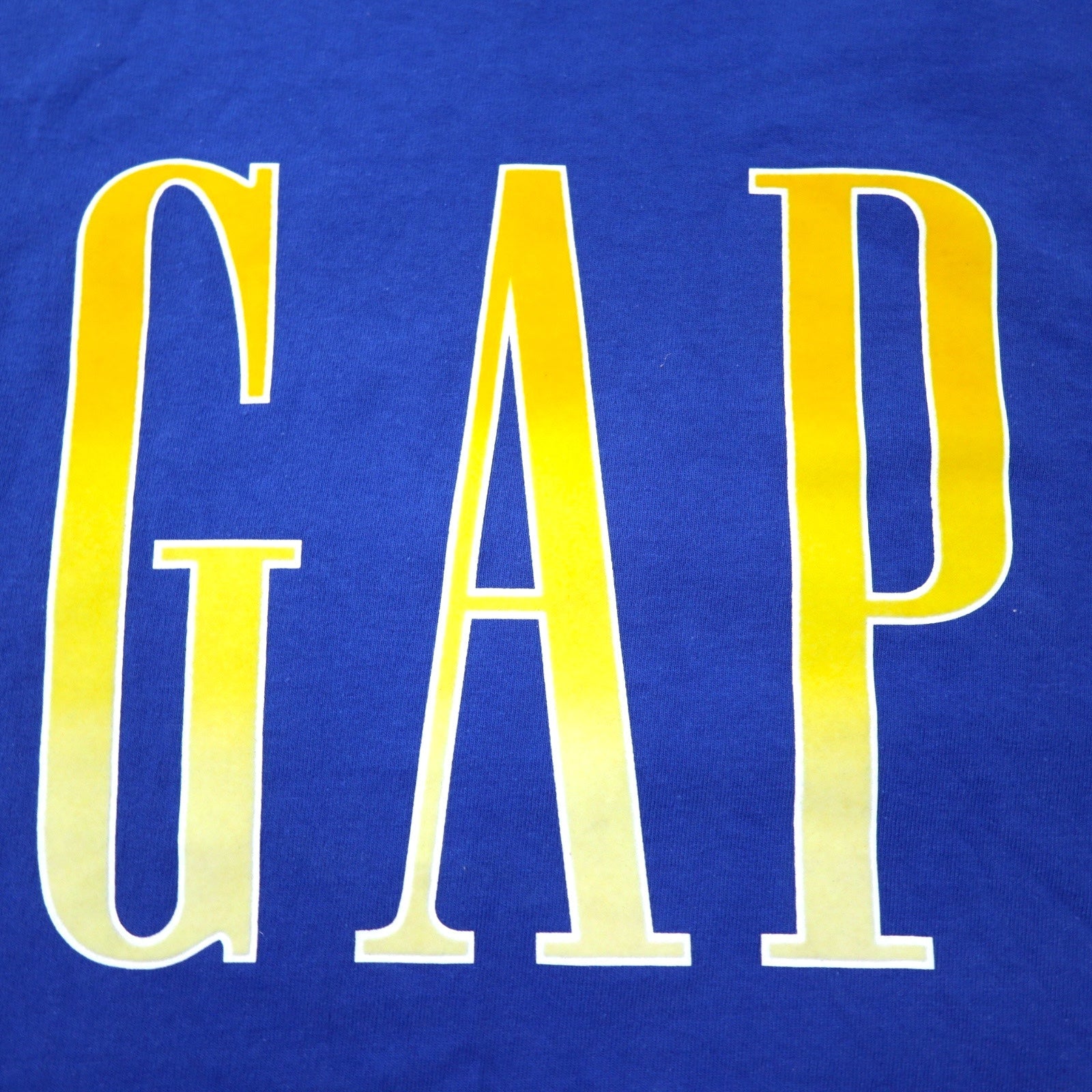 GAP T-shirt con stampa logo, taglia L, colore blu, cotone, GRADIENT LOGO CRISP ROYAL BL TEE 579588-03