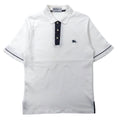 Burberrys Polo M Bianco con inserti Nova Check Cotone Logo a punto singolo Vintage