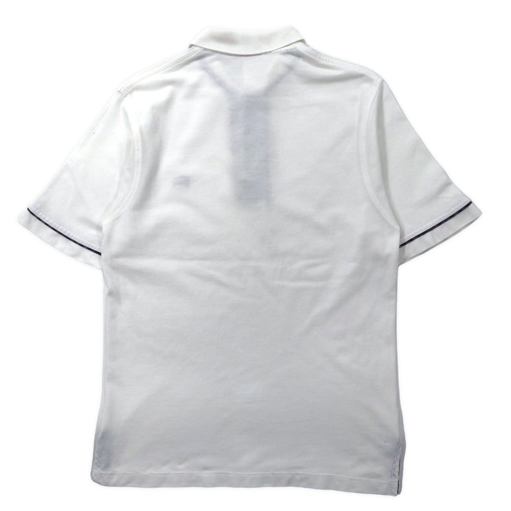 Burberrys Polo M Bianco con inserti Nova Check Cotone Logo a punto singolo Vintage