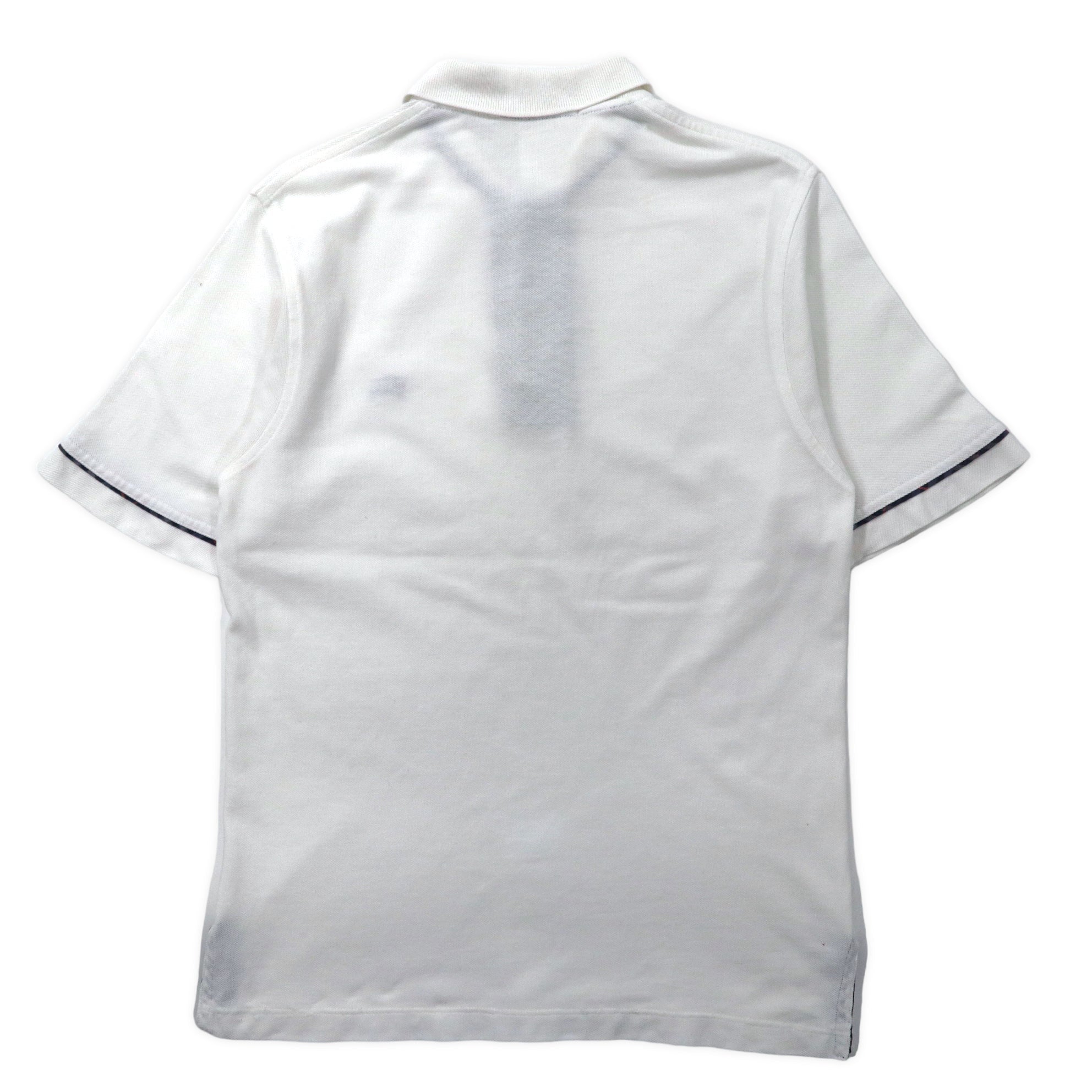 Burberrys Polo M Bianco con inserti Nova Check Cotone Logo a punto singolo Vintage