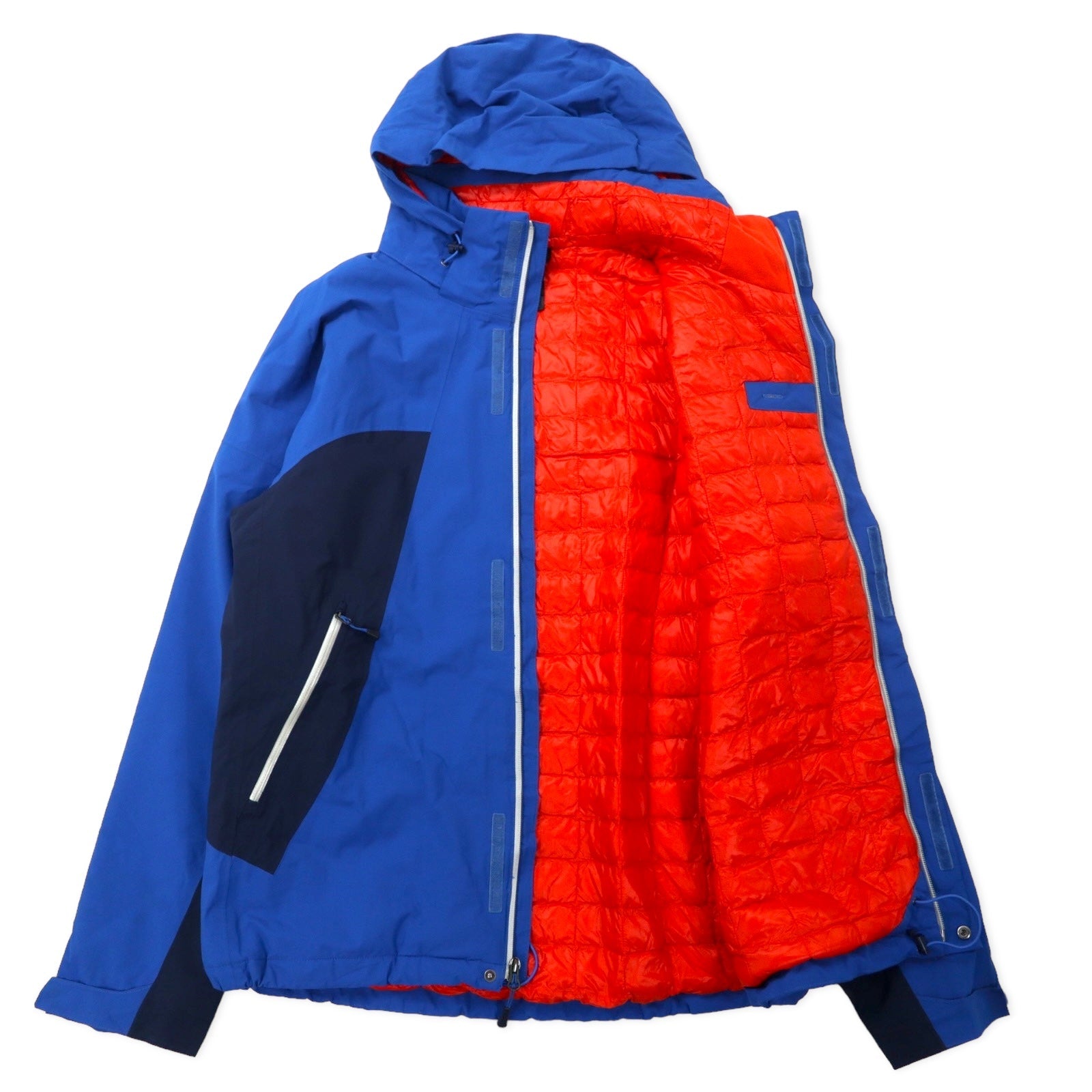 THE NORTH FACE Giacca a vento con isolamento Thermoball, taglia L, blu, poliestere, imbottitura PRIMALOFT, THERMOBALL, impermeabile, traspirante, HYVENT, cappuccio rimovibile