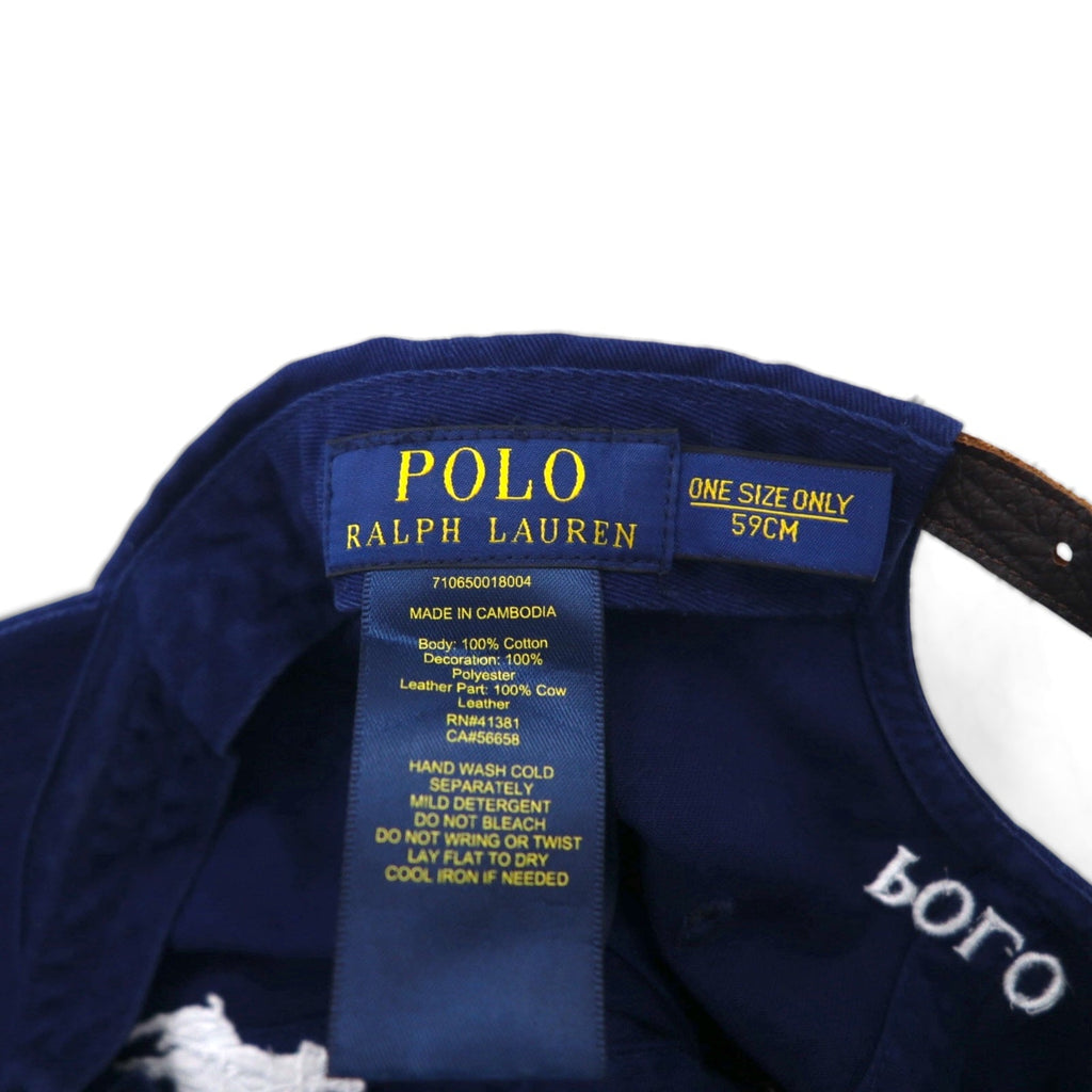 Polo Ralph Lauren ビッグポニー ベースボールキャップ ネイビー 6パネル コットンツイル 刺繍