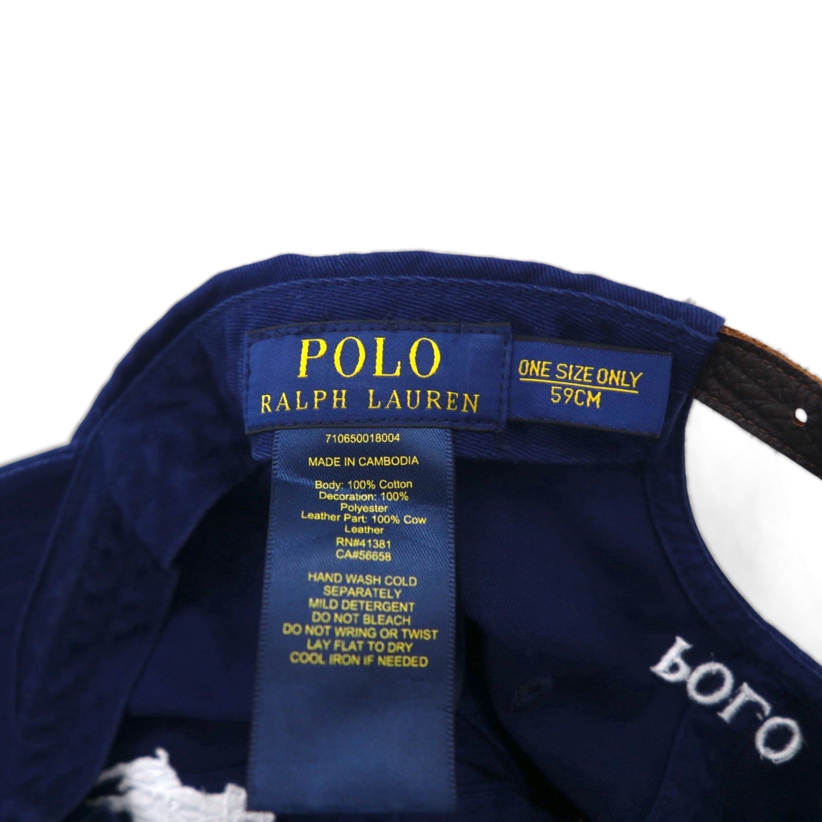 Polo Ralph Lauren ビッグポニー ベースボールキャップ ネイビー 6パネル コットンツイル 刺繍