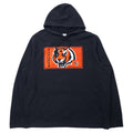 NFL TEAM APPAREL プルオーバーパーカー 2XL ブラック コットン 裏起毛 CINCINNATI BENGALS ビッグサイズ パキスタン製