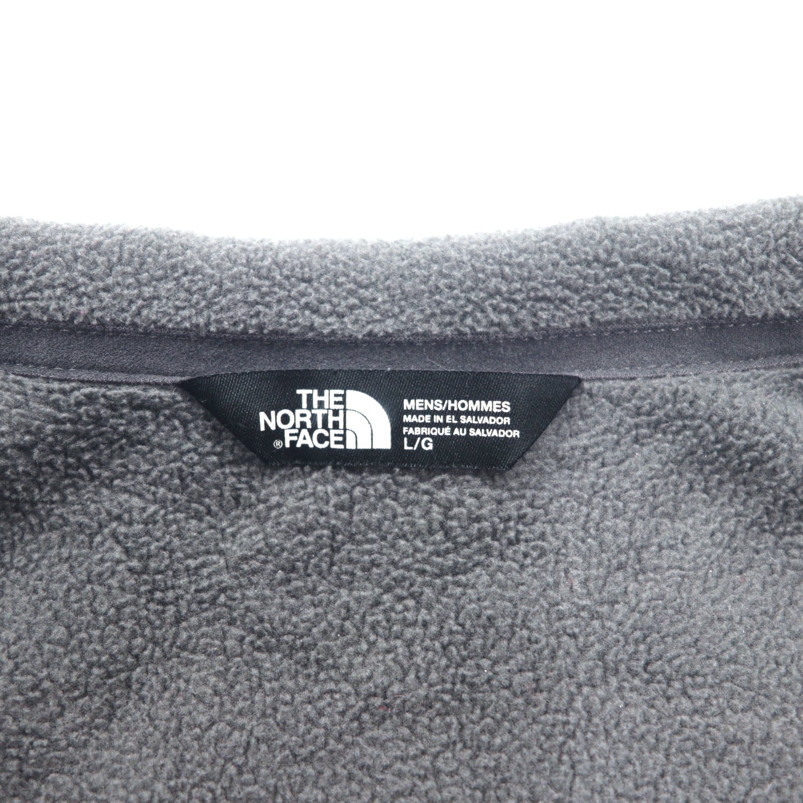 THE NORTH FACE Giacca in pile L grigio poliestere logo ricamato coulisse Made in El Salvador