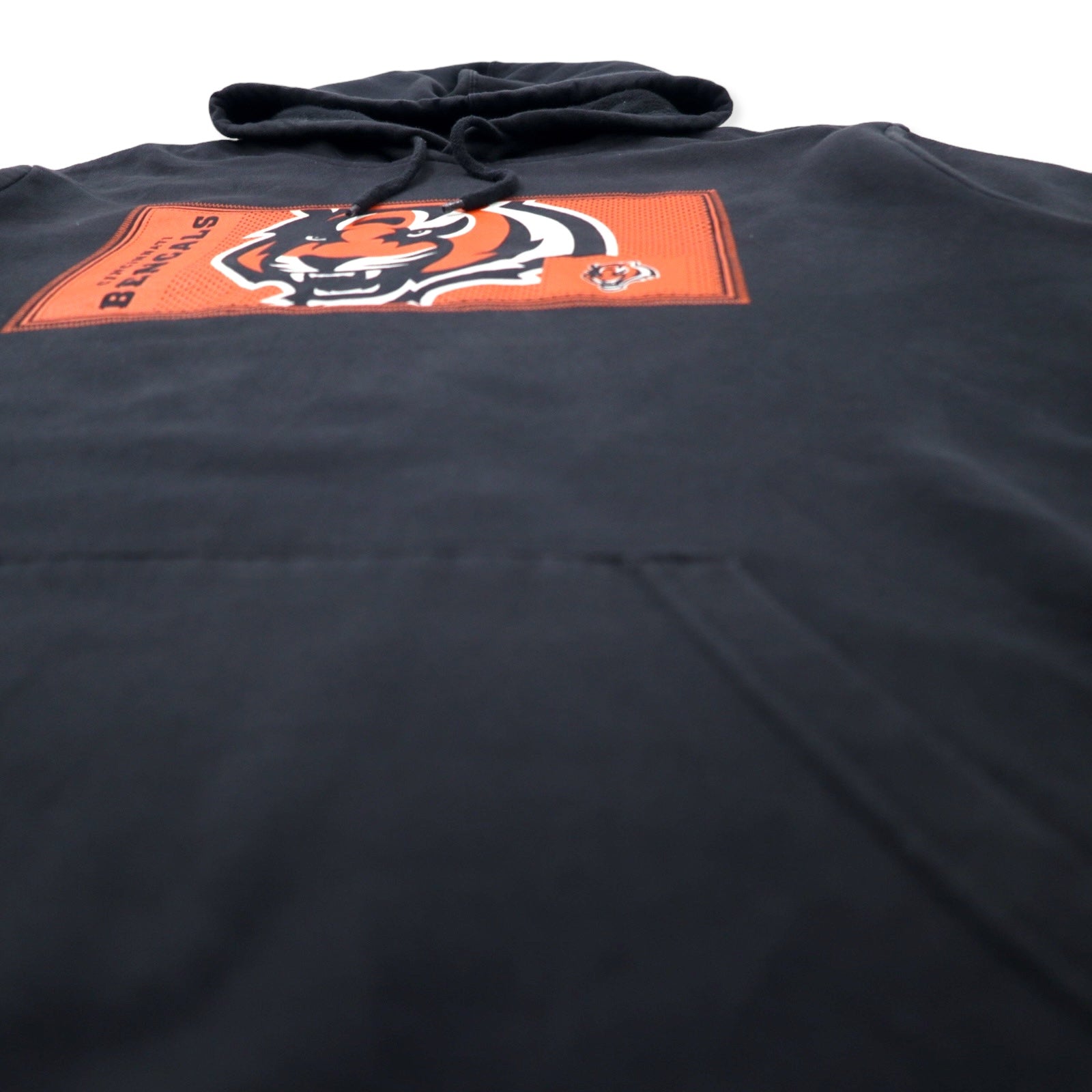 NFL TEAM APPAREL Felpa con cappuccio 2XL Nera Cotone felpato CINCINNATI BENGALS Taglia grossa Fabbricato in Pakistan