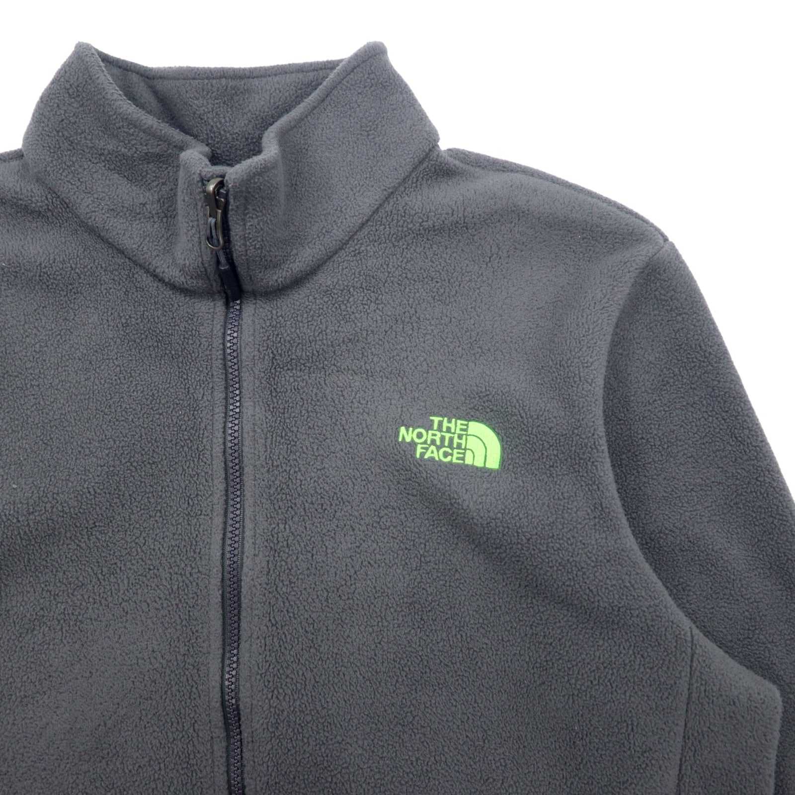 THE NORTH FACE Giacca in pile L grigio poliestere logo ricamato coulisse Made in El Salvador