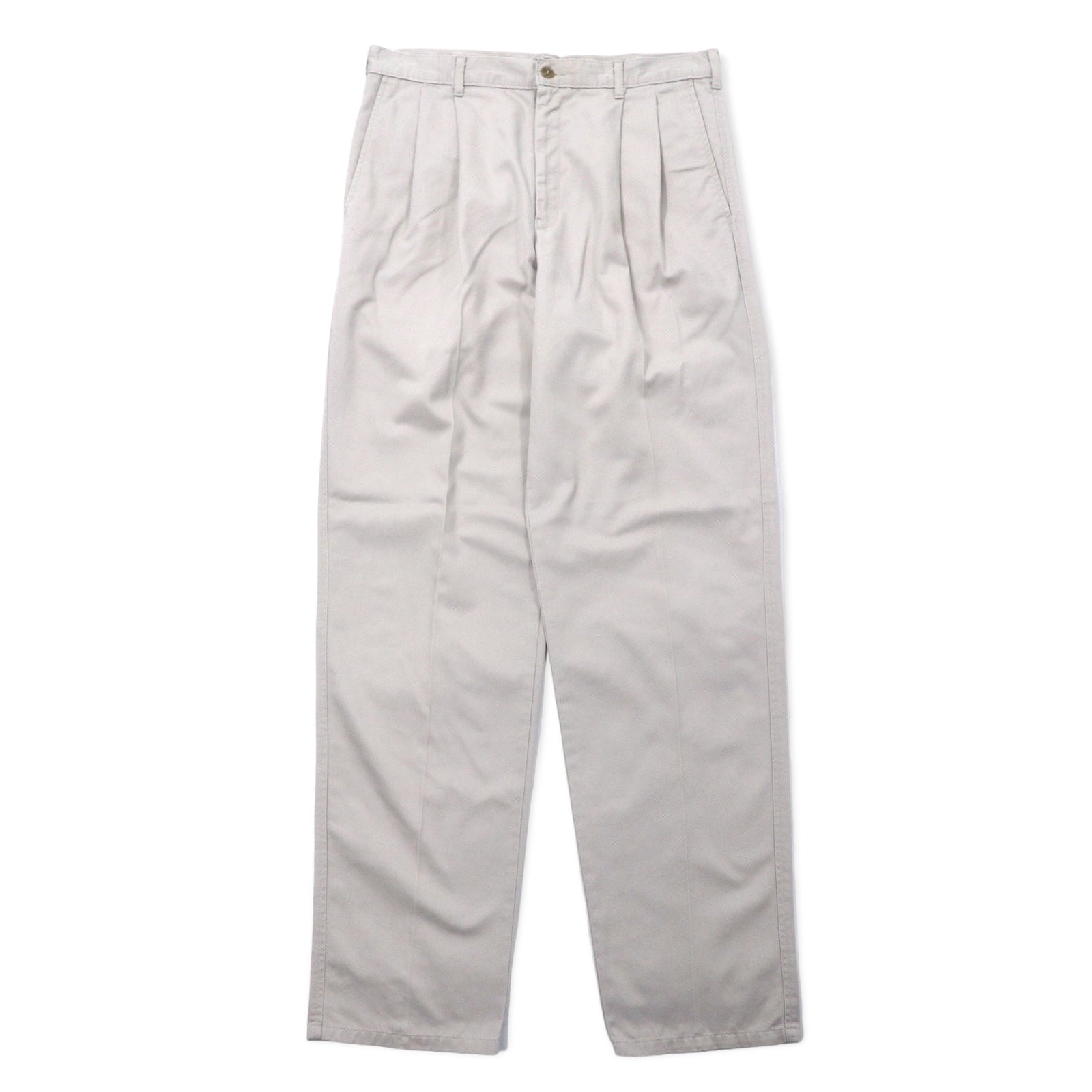 Lee Pantaloni chino affusolati a due pieghe anni '90 34 Beige Cotone Pieghe centrali
