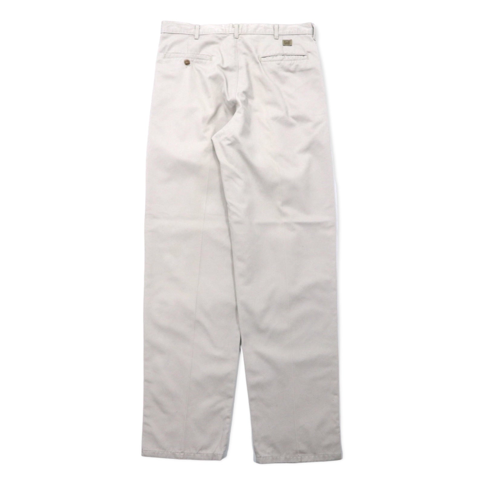 Lee Pantaloni chino affusolati a due pieghe anni '90 34 Beige Cotone Pieghe centrali