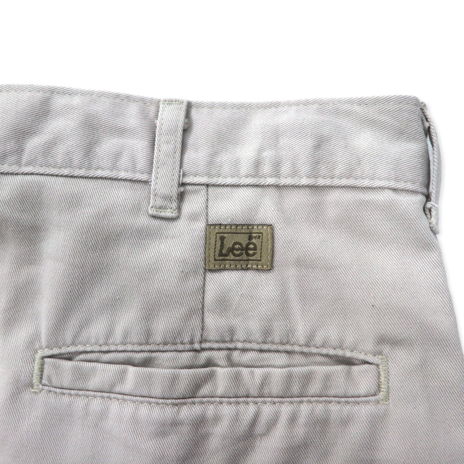 Lee Pantaloni chino affusolati a due pieghe anni '90 34 Beige Cotone Pieghe centrali