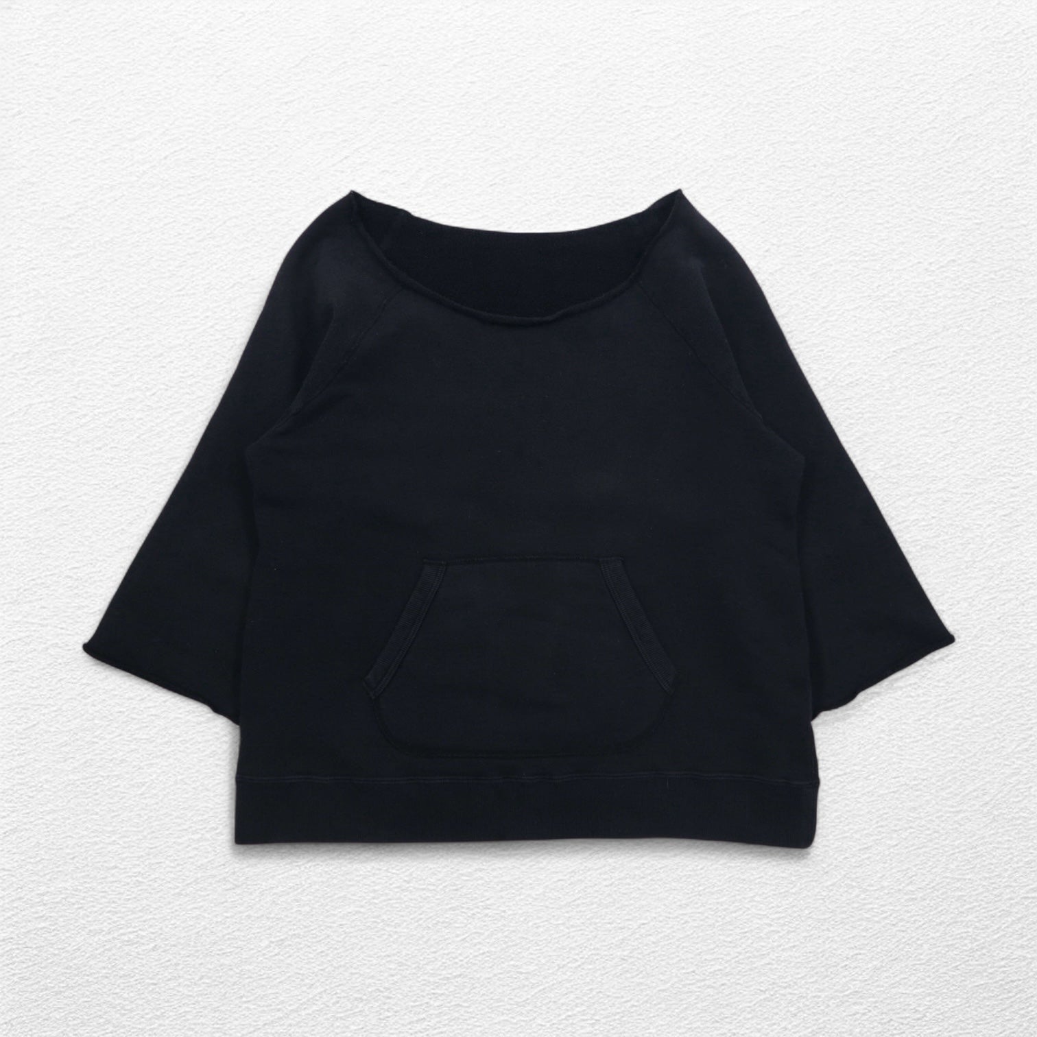 Felpa SUNSEA Cut-off POP ART FREE Nera Tasca frontale
