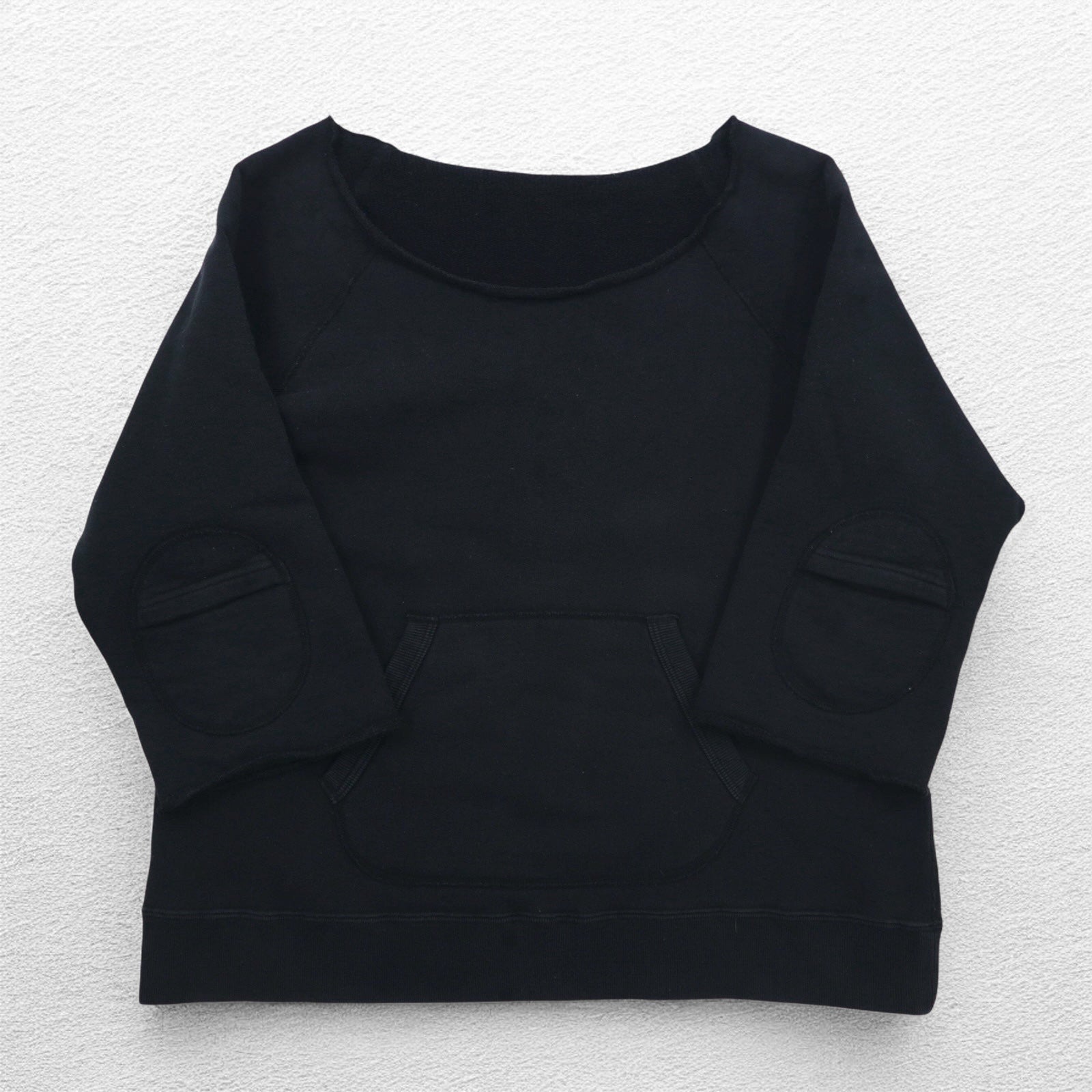 Felpa SUNSEA Cut-off POP ART FREE Nera Tasca frontale