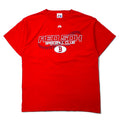 majestic USA製 00年代 MLB プリント Tシャツ L レッド コットン RED SOX BASEBALL CLUB