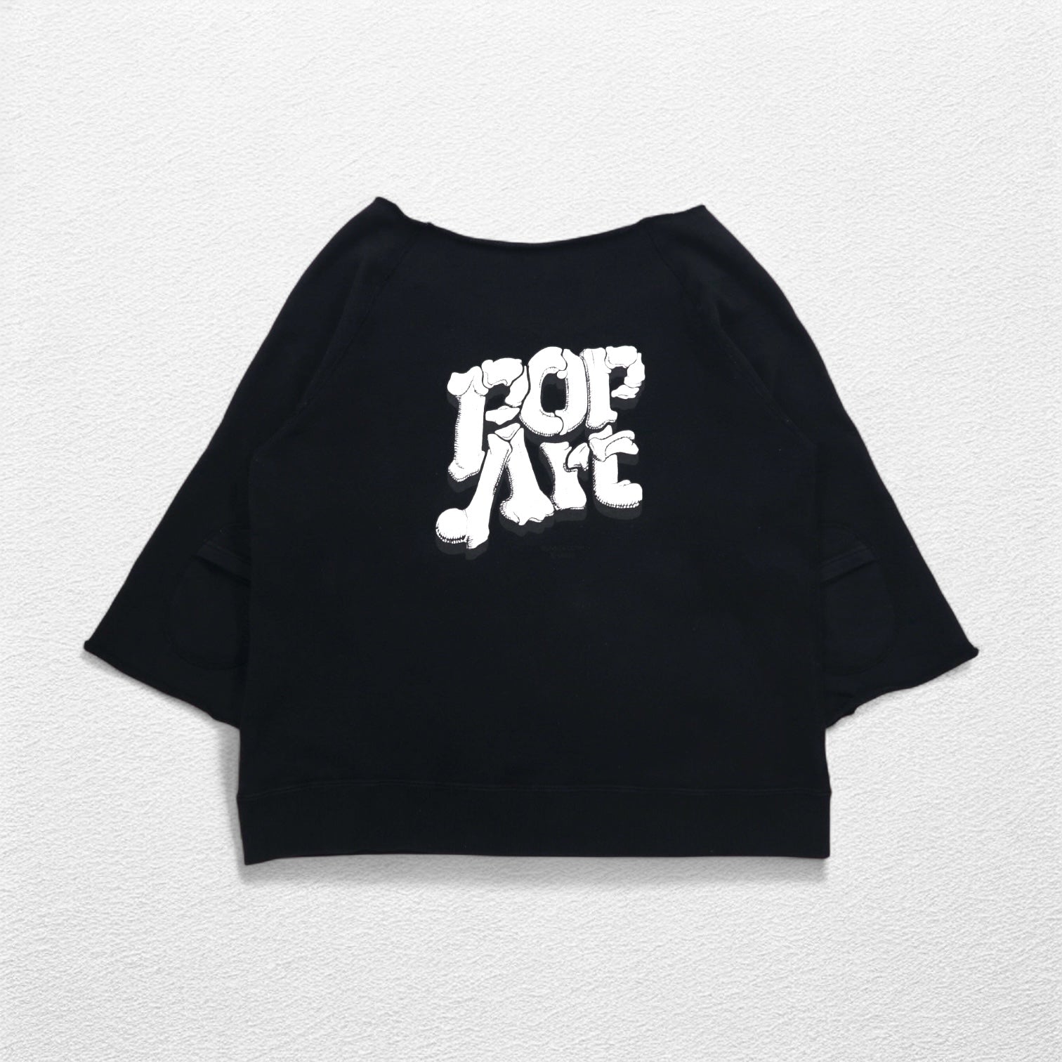 Felpa SUNSEA Cut-off POP ART FREE Nera Tasca frontale