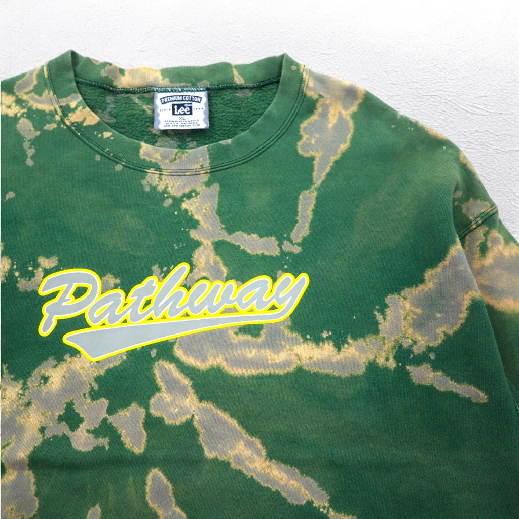 Lee 90年代 Pathway SKATEBOARDS スウェット XL グリーン タイダイ PREMIUM COTTON メキシコ製