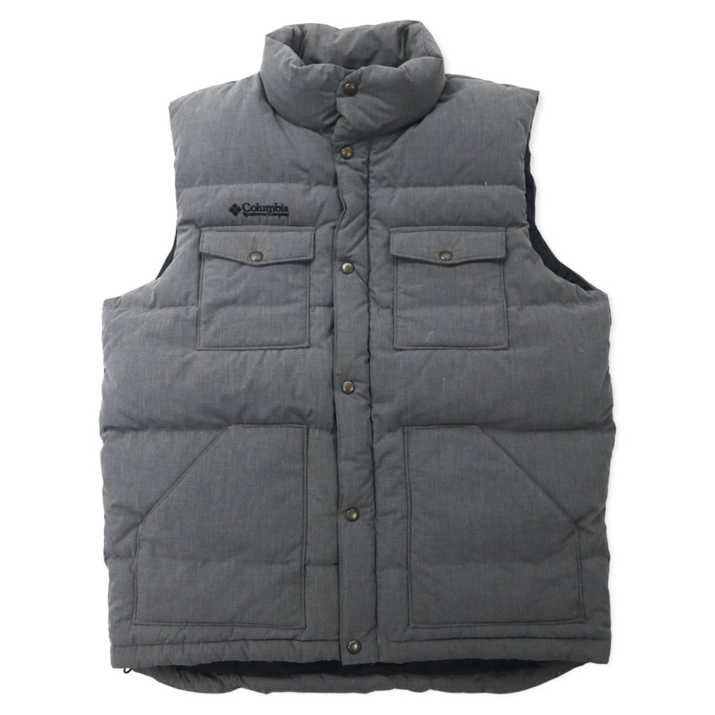 Columbia Gilet Deep Canyon Piumino M Grigio Poliestere Cotone Heather Ridge Cross Idrorepellente Durevole Trattamento Teflon PM1053