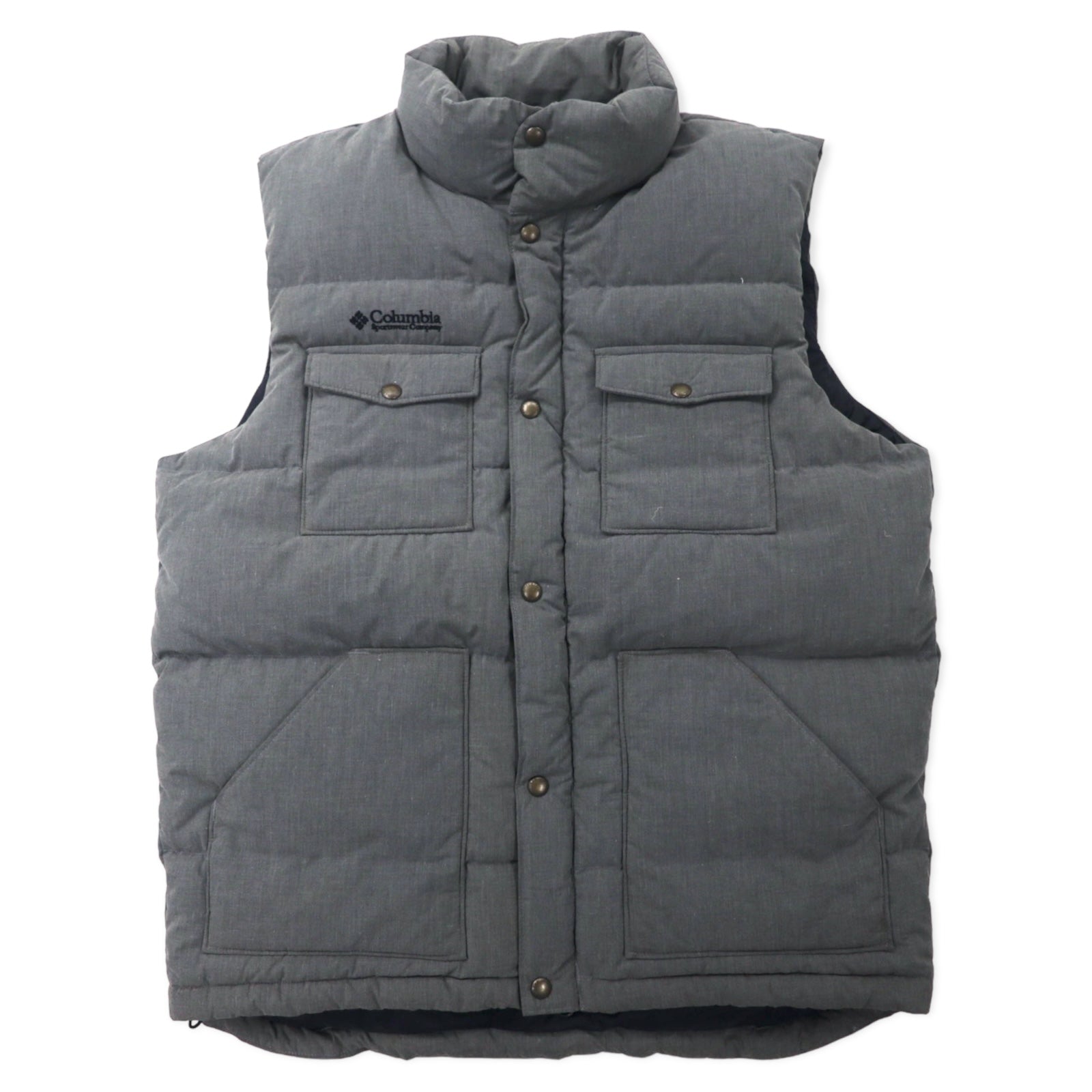 Columbia Gilet Deep Canyon Piumino M Grigio Poliestere Cotone Heather Ridge Cross Idrorepellente Durevole Trattamento Teflon PM1053