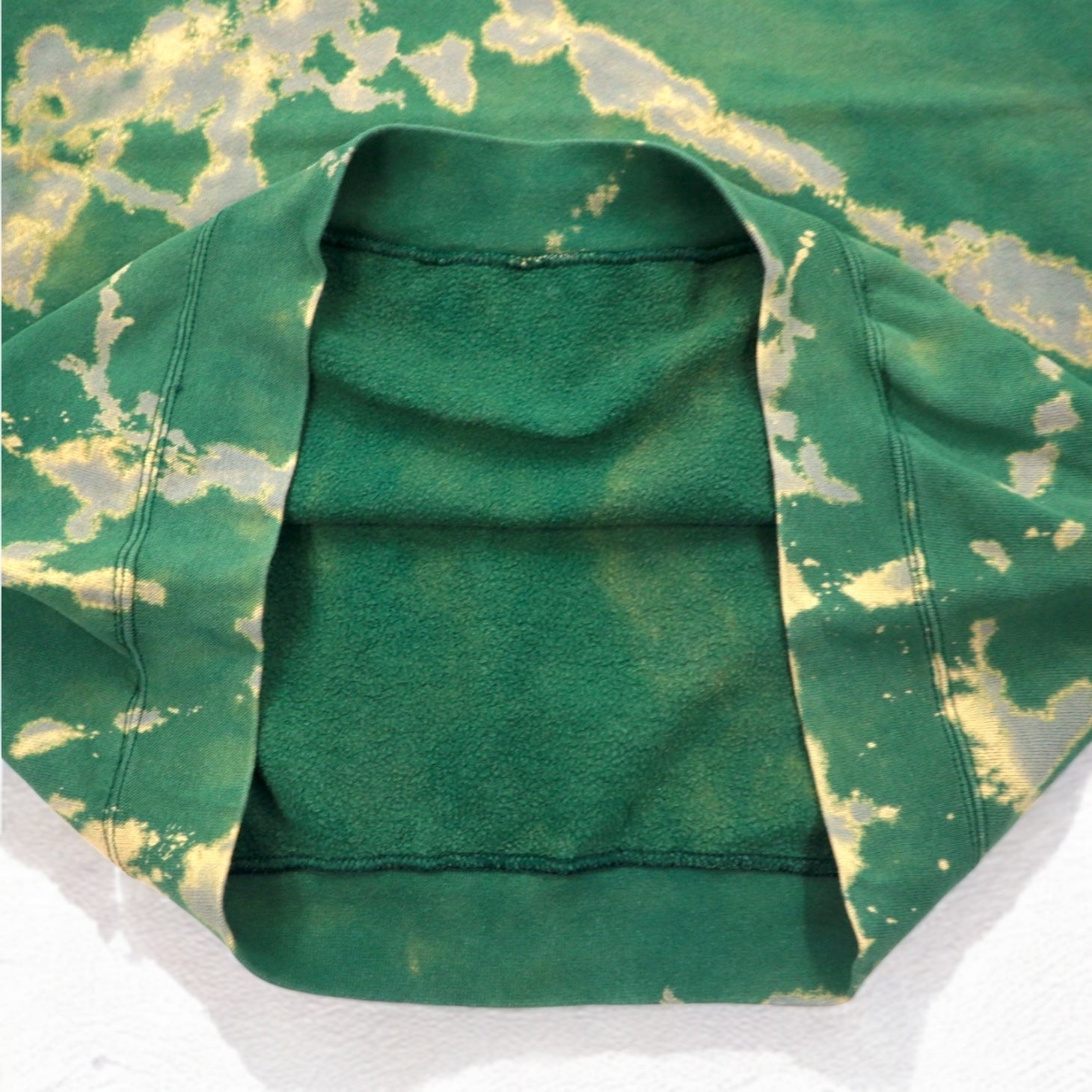 Felpa Lee anni '90 Pathway SKATEBOARDS, taglia XL, verde tie-dye, cotone premium, made in Messico.